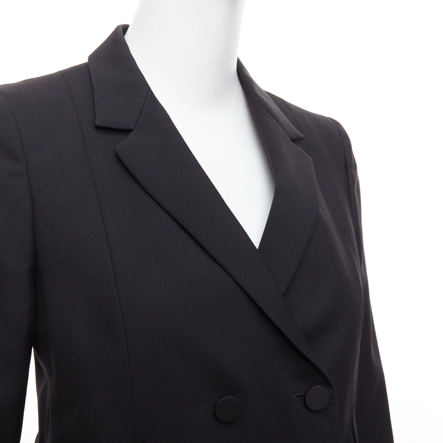 Ports 1961 PORTS 1961 black wool silk slit front shoulder padded blazer IT40 S Size S / US 4 / IT 40 - 8 Thumbnail