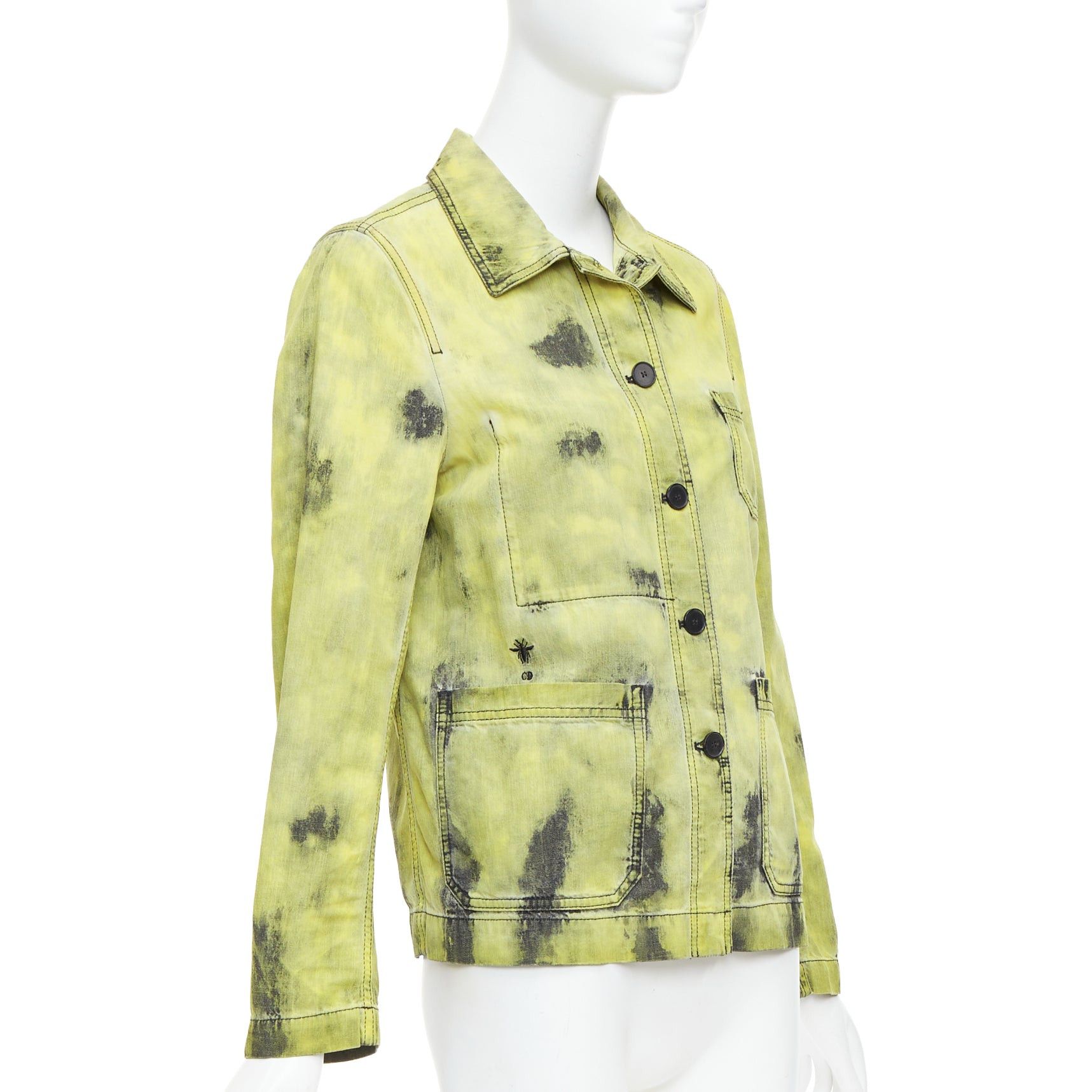 Dior CHRISTIAN DIOR 2020 green acid wash tie dye CD overshirt jacket FR38 M Size M / US 6-8 / IT 42-44 - 3 Thumbnail
