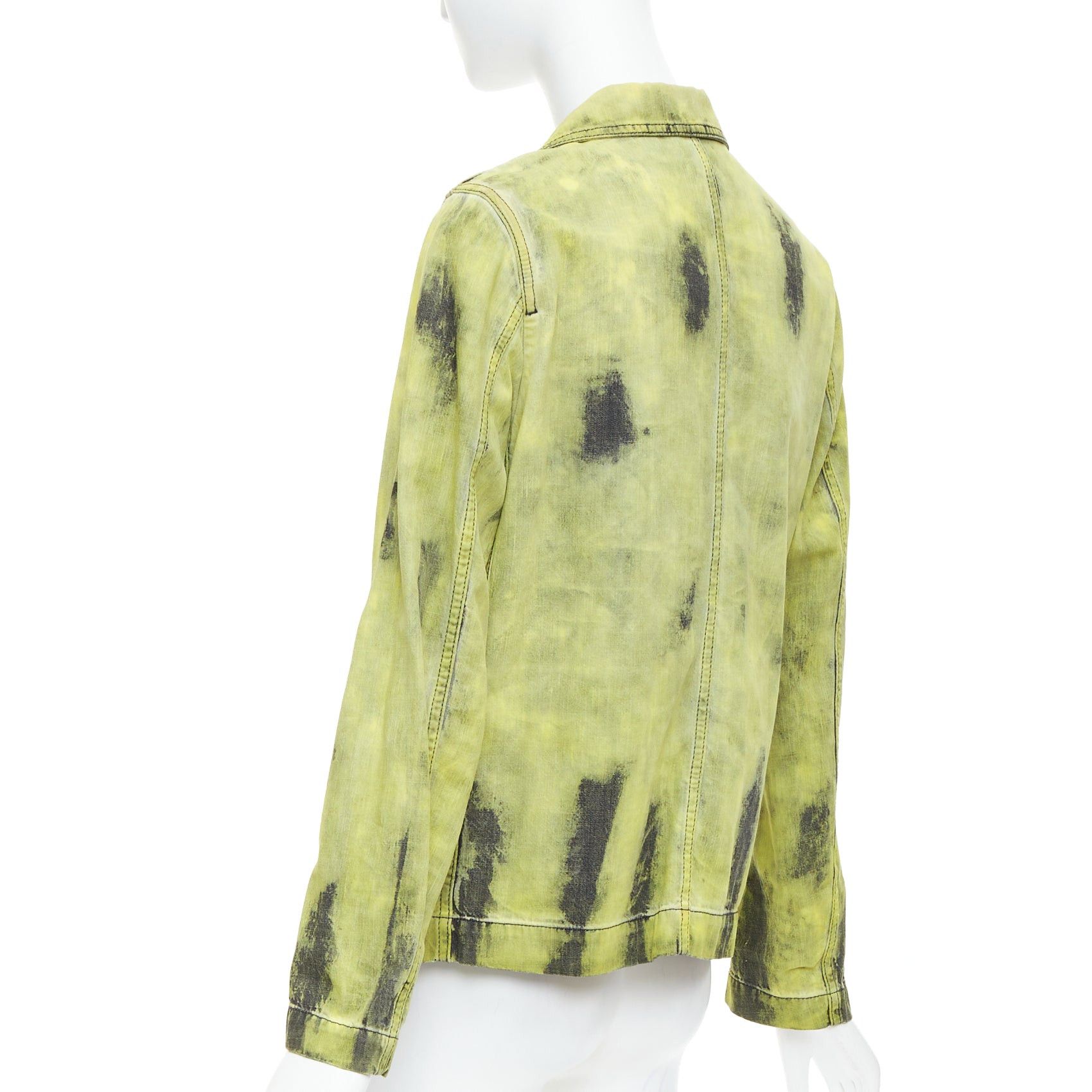 Dior CHRISTIAN DIOR 2020 green acid wash tie dye CD overshirt jacket FR38 M Size M / US 6-8 / IT 42-44 - 6 Thumbnail