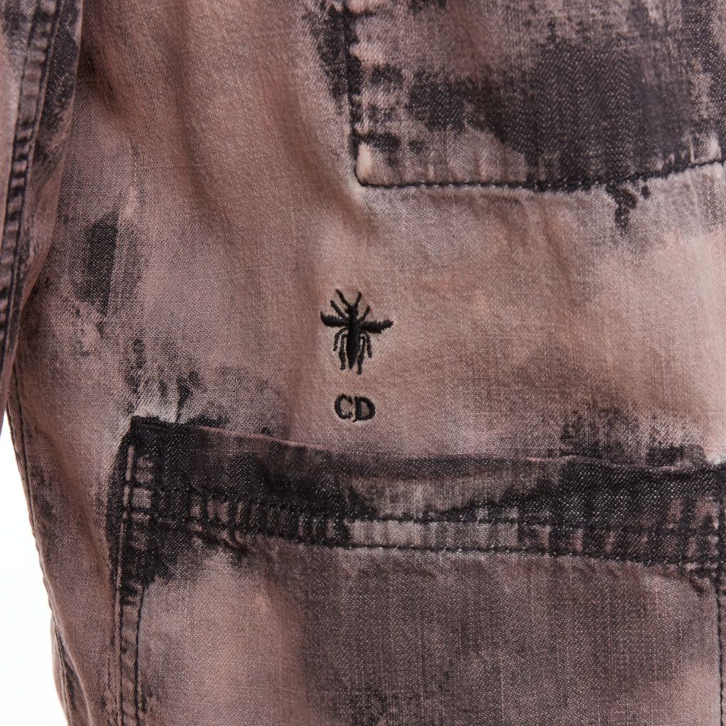 Dior CHRISTIAN DIOR 2020 purple acid wash tie dye bee overshirt jacket FR38 M Size M / US 6-8 / IT 42-44 - 2 Thumbnail