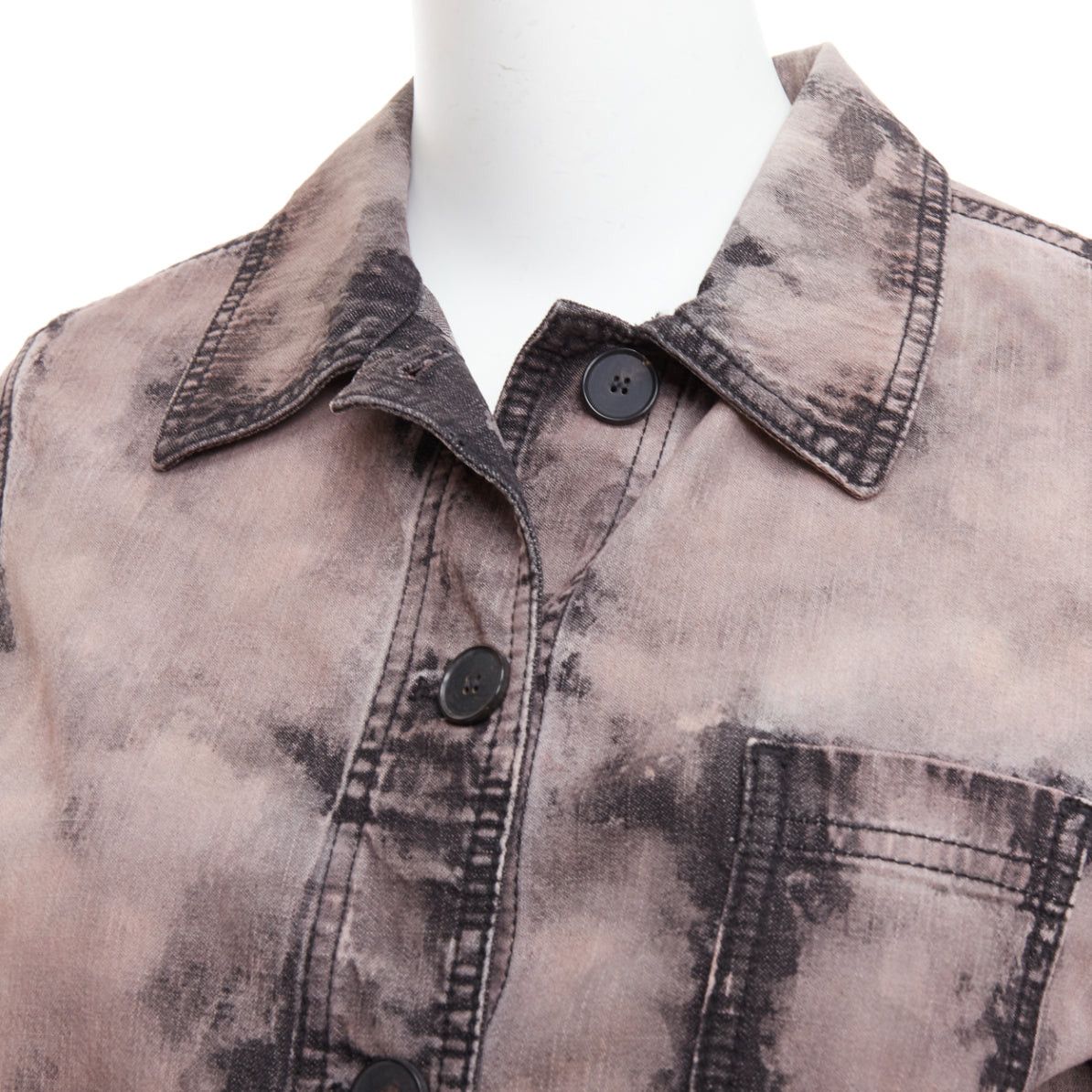 Dior CHRISTIAN DIOR 2020 purple acid wash tie dye bee overshirt jacket FR38 M Size M / US 6-8 / IT 42-44 - 8 Thumbnail