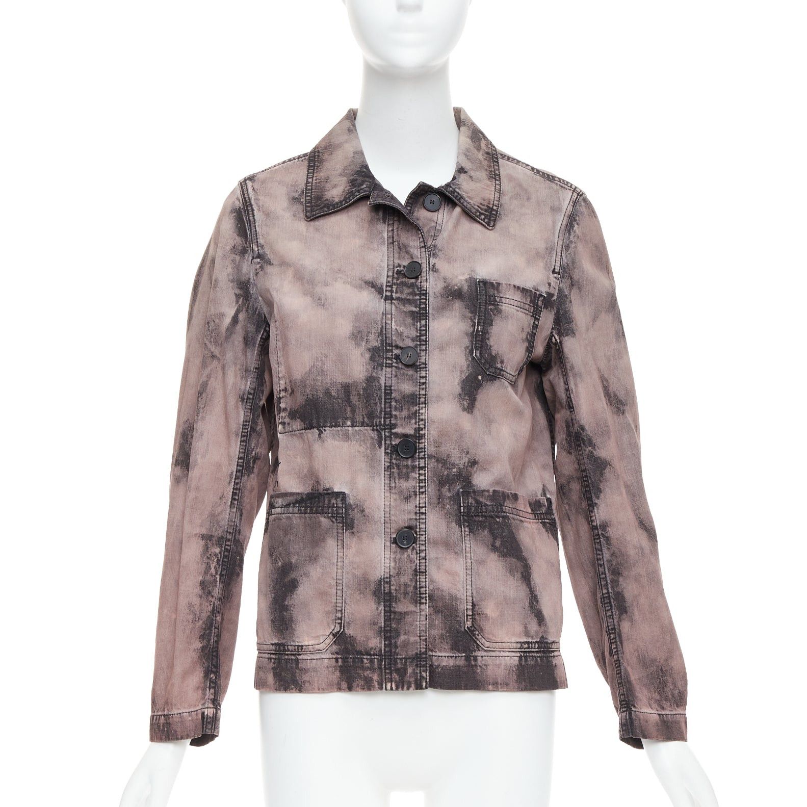 Dior CHRISTIAN DIOR 2020 purple acid wash tie dye bee overshirt jacket FR38 M Size M / US 6-8 / IT 42-44 - 3 Thumbnail