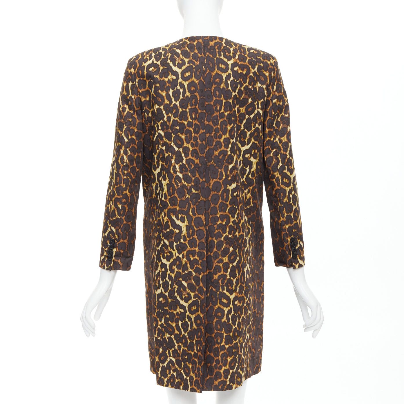 Toga TOGA PULLA brown leopard animal print padded shoulder coat JP1 S Size S / US 4 / IT 40 - 6 Thumbnail