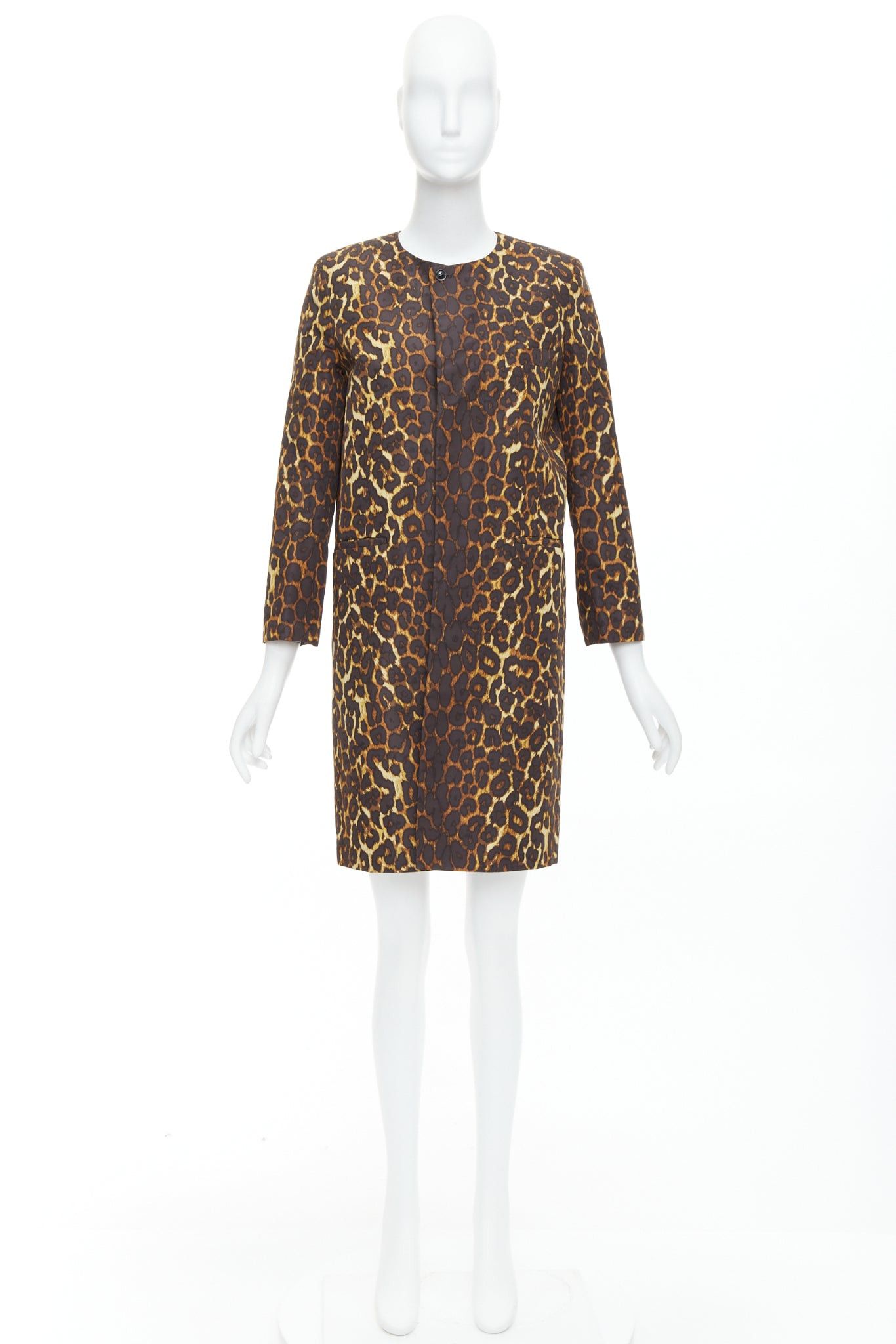 Toga TOGA PULLA brown leopard animal print padded shoulder coat JP1 S Size S / US 4 / IT 40 - 10 Thumbnail