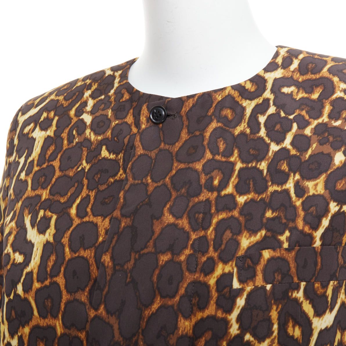 Toga TOGA PULLA brown leopard animal print padded shoulder coat JP1 S Size S / US 4 / IT 40 - 2 Thumbnail
