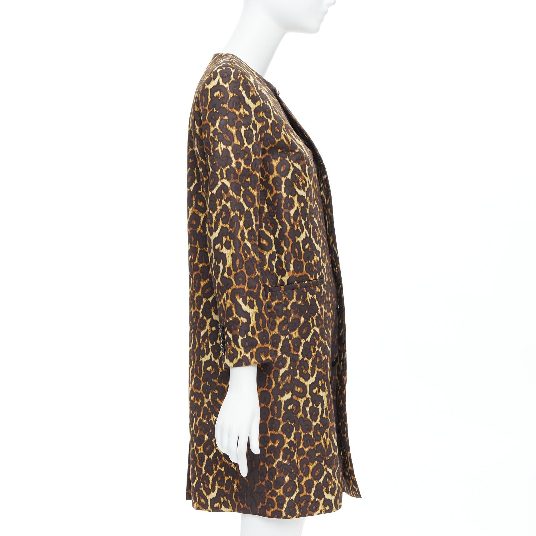 Toga TOGA PULLA brown leopard animal print padded shoulder coat JP1 S Size S / US 4 / IT 40 - 5 Thumbnail