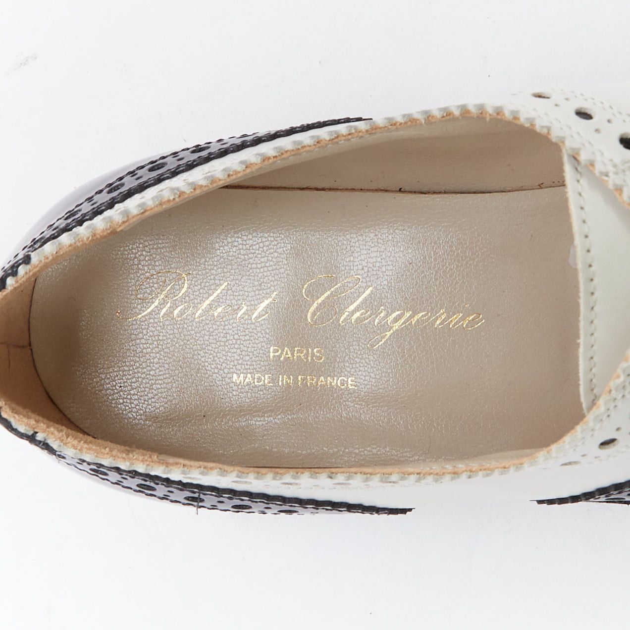 Robert Clergerie ROBERT CLERGERIE black white leather bicolor derby brogue UK7 EU40 Size US 7 / IT 37 - 9 Thumbnail