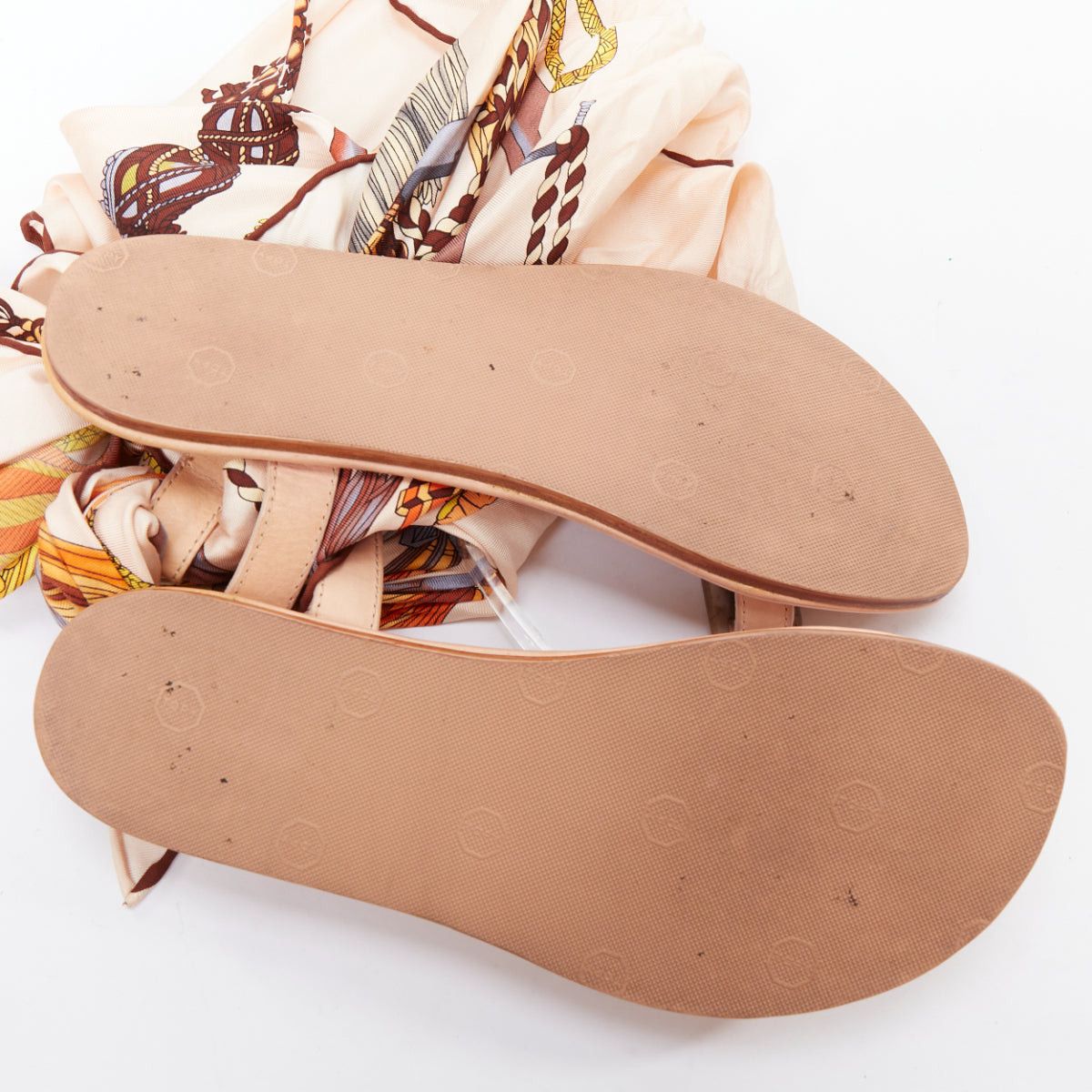 Other AVEC MODERATION pink orange silky scarf tie acrylic flat sandals EU37 Size US 7 / IT 37 - 11 Thumbnail