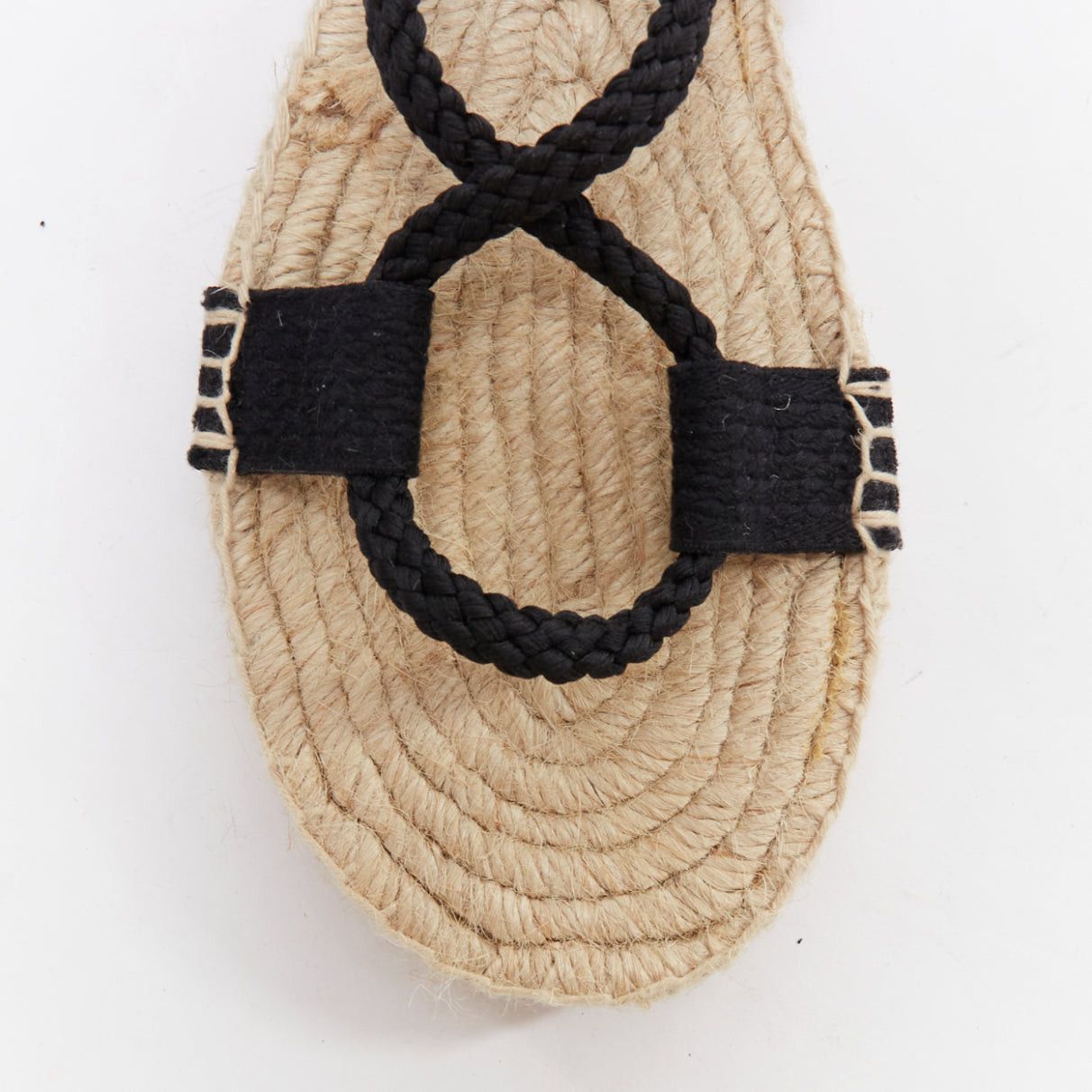 Dior DIOR 2020 Diorexpress black embroidered cotton rope tie jute sandals EU37 Size US 7 / IT 37 - 6 Thumbnail