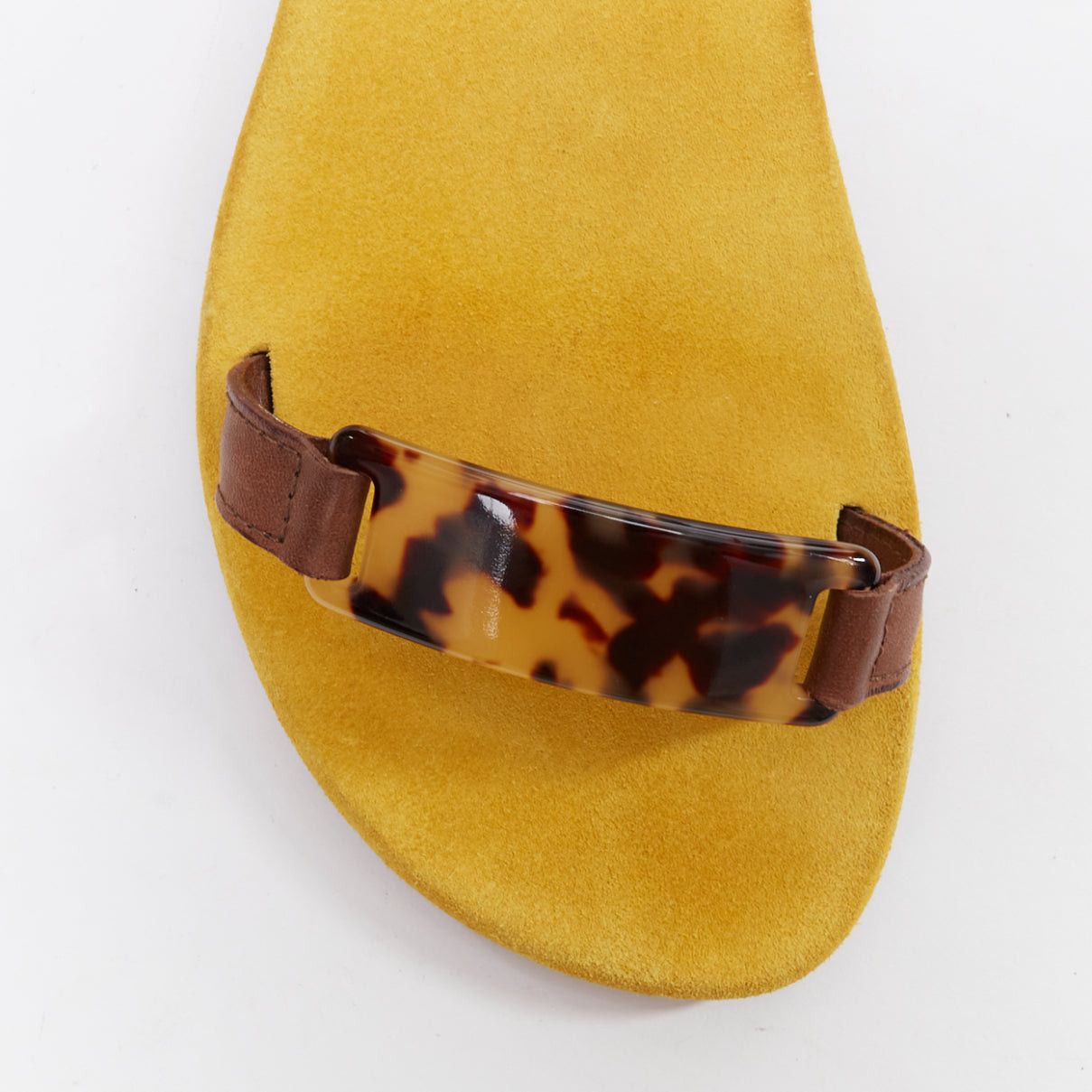 Other AVEC MODERATION yellow cream silky scarf tie acrylic flat sandals EU37 Size US 7 / IT 37 - 7 Thumbnail