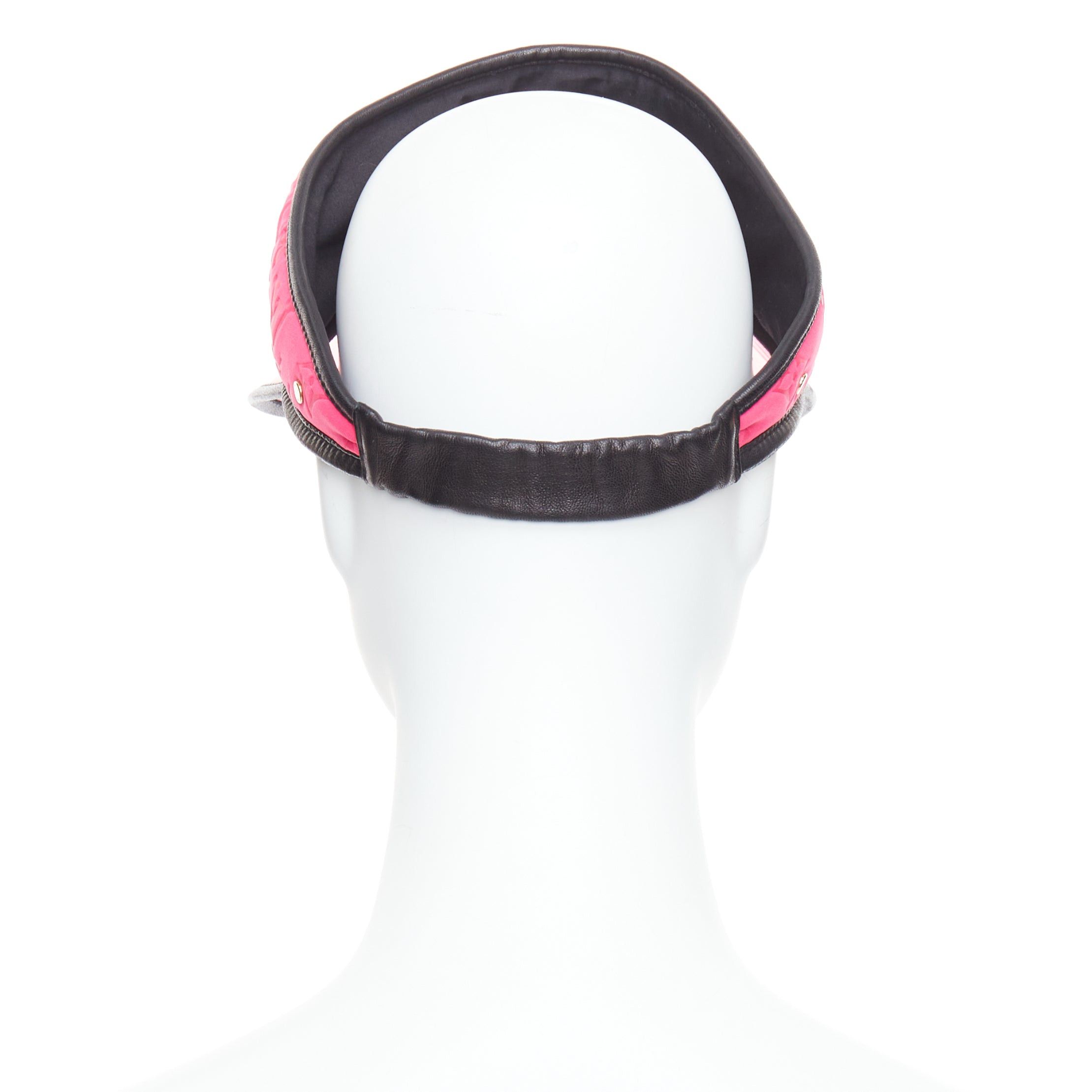 Louis Vuitton LOUIS VUITTON pink neoprene LV monogram PVC leather trim visor Size ONE SIZE - 5 Thumbnail