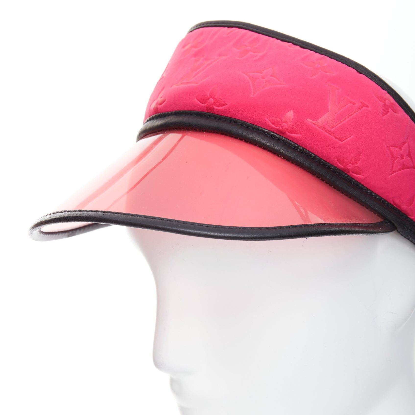 Louis Vuitton LOUIS VUITTON pink neoprene LV monogram PVC leather trim visor Size ONE SIZE - 7 Thumbnail