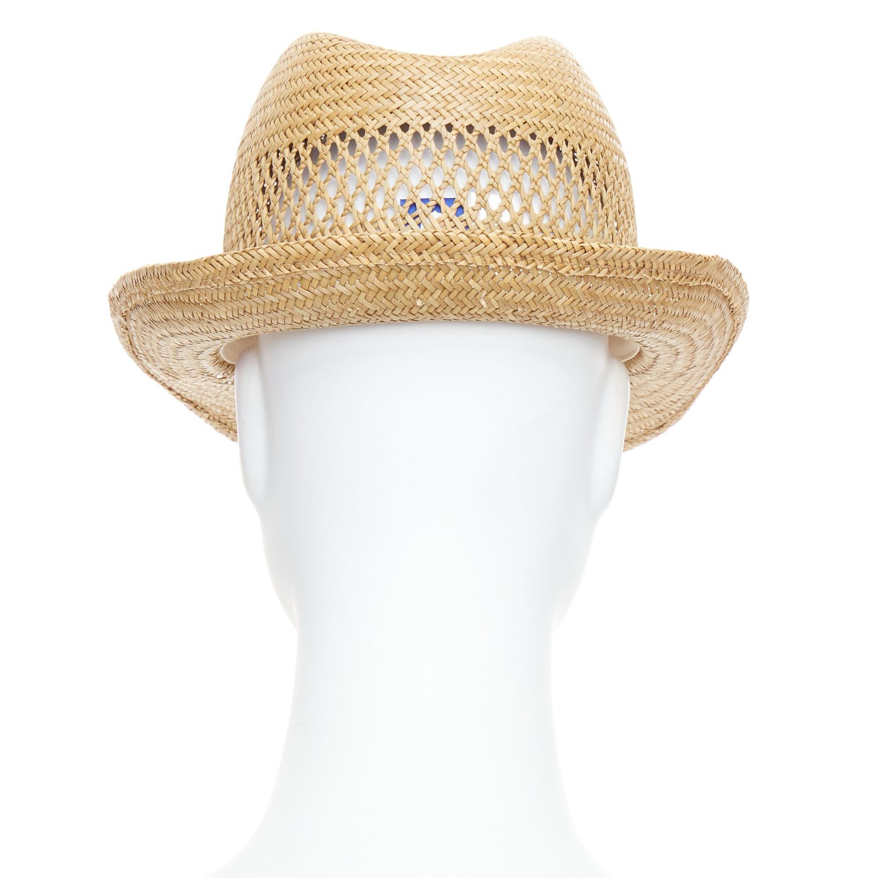 Comme des Garcons COMME DES GARCONS SHIRT 100% vegetable straw tan ribbon trim fedora hat Size ONE SIZE - 5 Thumbnail