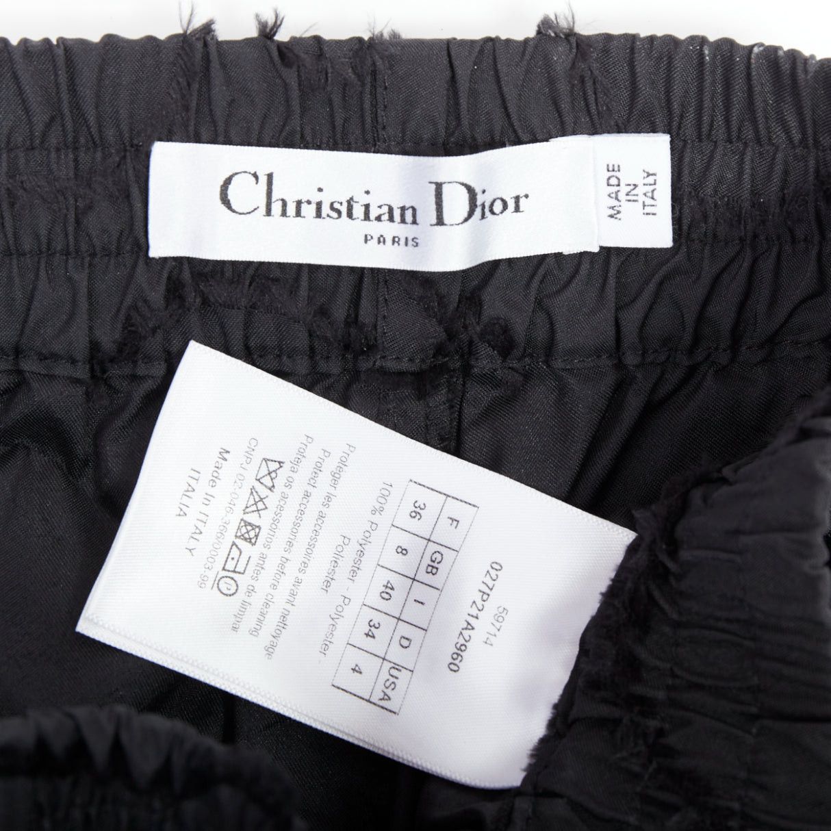 Dior CHRISTIAN DIOR black camouflage patch applique logo shorts FR36 S Size 27" / US 4 / IT 40 - 8 Thumbnail