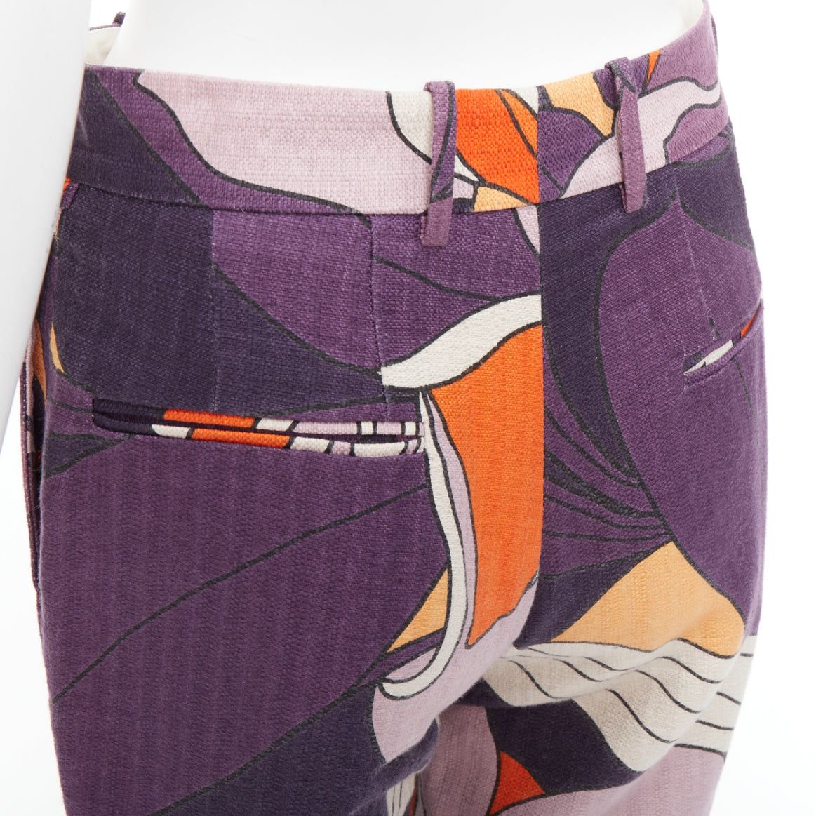 Marni MARNI purple orange floral 80s print bermuda capri shorts IT38 S Size 26" / US 2 / IT 38 - 7 Thumbnail