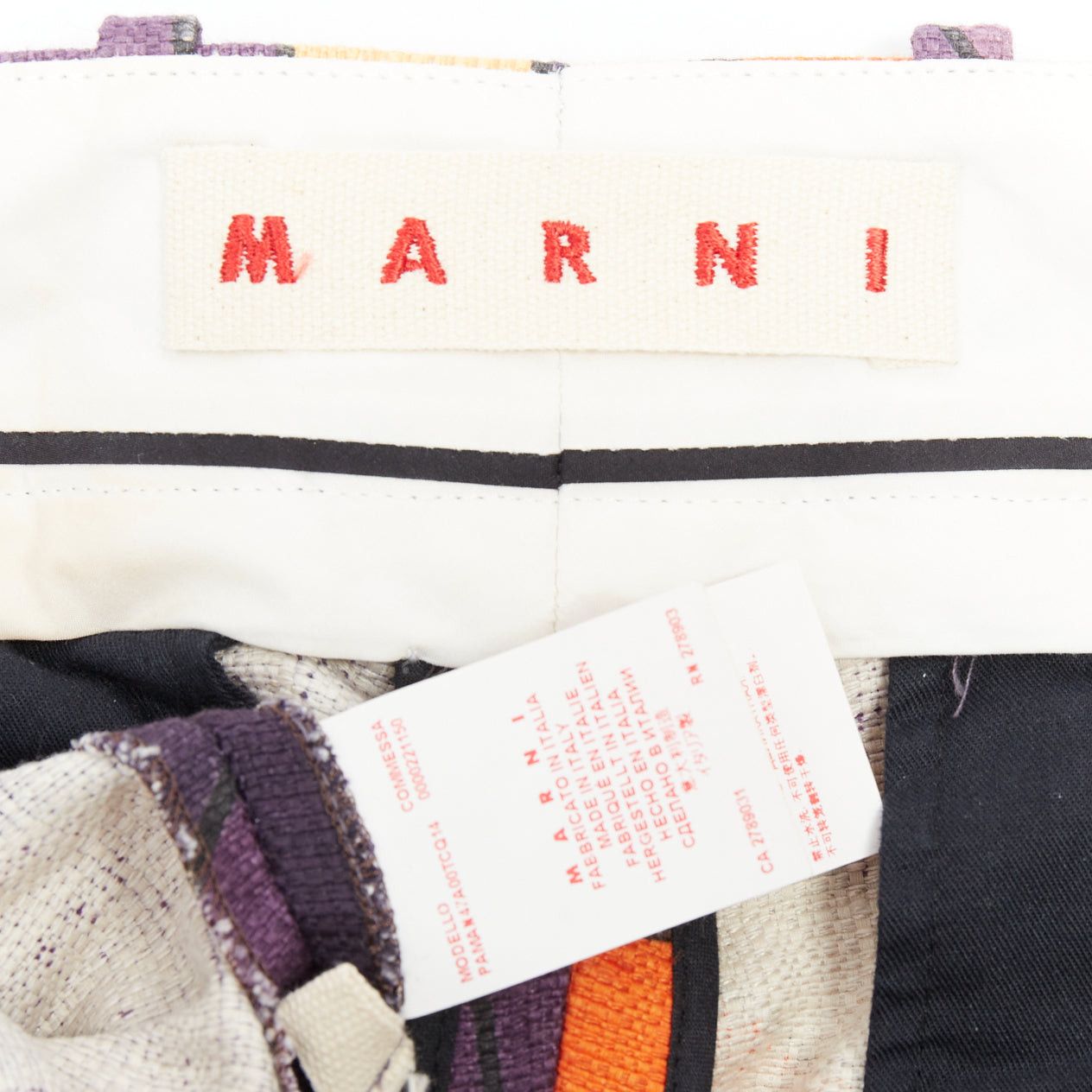 Marni MARNI purple orange floral 80s print bermuda capri shorts IT38 S Size 26" / US 2 / IT 38 - 8 Thumbnail