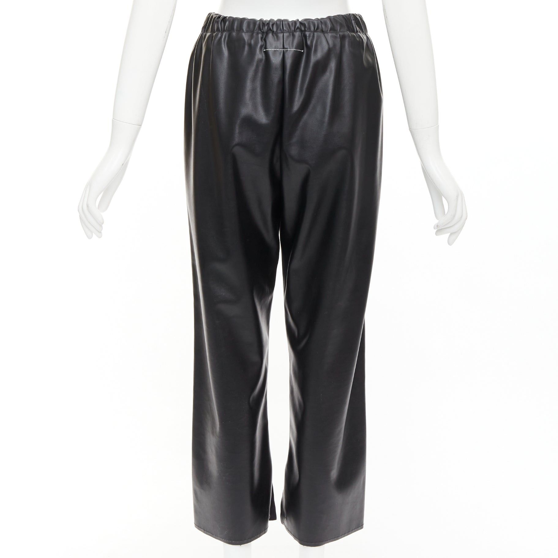 Maison Margiela MAISON MARGIELA MM6 black faux leather grommet cropped pants IT38 XS Size 28" / US 6 / IT 42 - 5 Thumbnail
