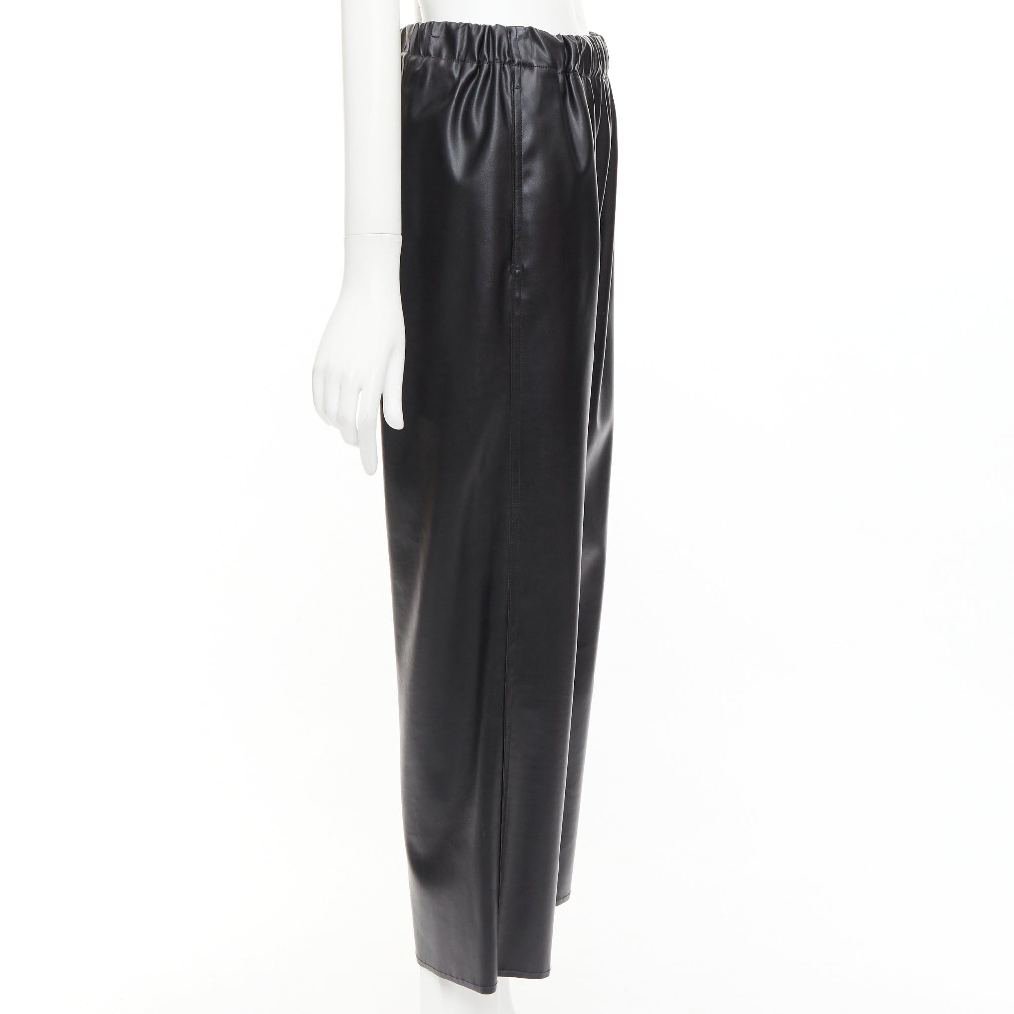 Maison Margiela MAISON MARGIELA MM6 black faux leather grommet cropped pants IT38 XS Size 28" / US 6 / IT 42 - 4 Thumbnail