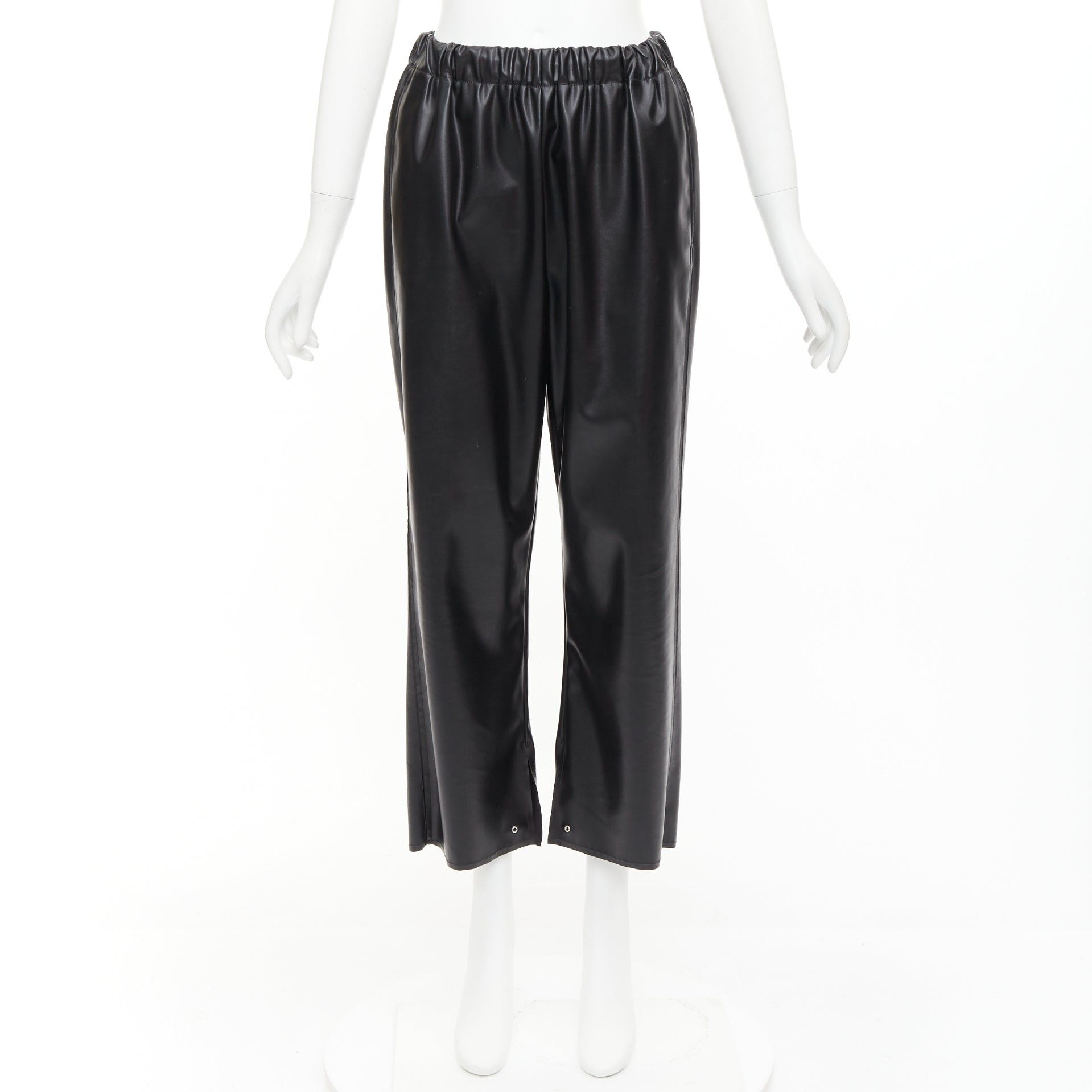 Maison Margiela MAISON MARGIELA MM6 black faux leather grommet cropped pants IT38 XS Size 28" / US 6 / IT 42 - 9 Thumbnail