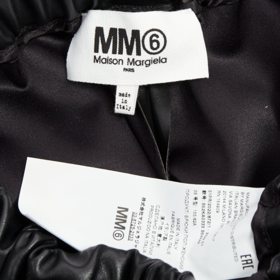Maison Margiela MAISON MARGIELA MM6 black faux leather grommet cropped pants IT38 XS Size 28" / US 6 / IT 42 - 8 Thumbnail