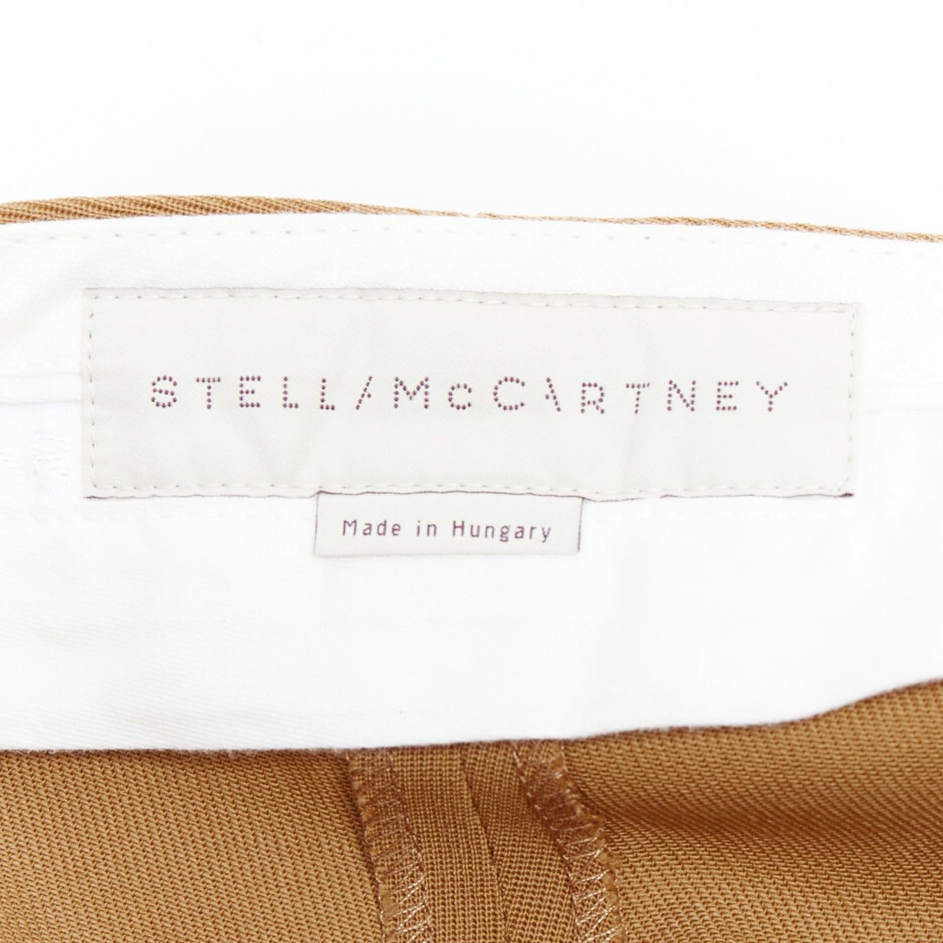 Stella McCartney STELLA MCCARTNEY camel ribbed hem balloon tapered pants IT36 XXS Size 25" / US 0 / IT 36 - 8 Thumbnail