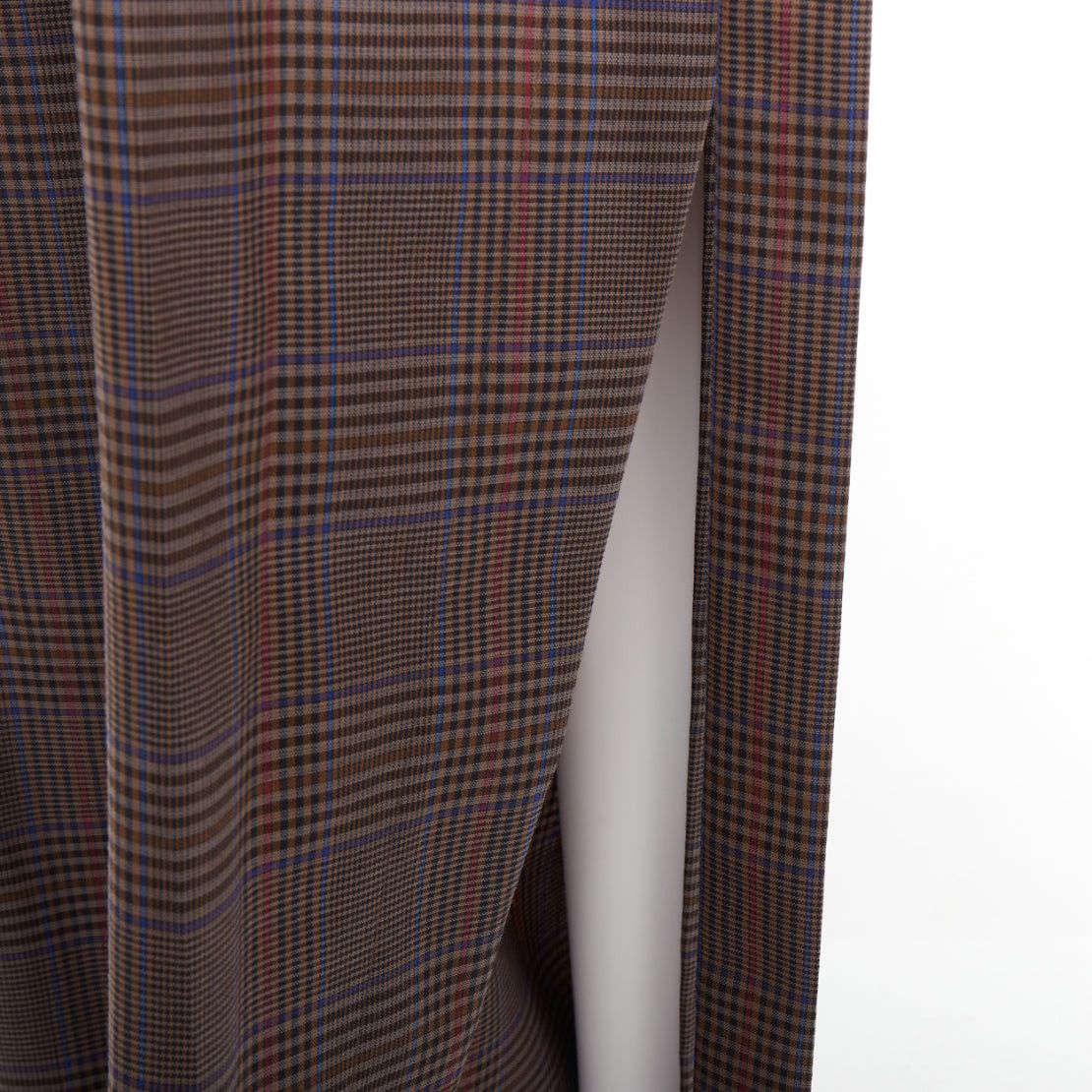 MONSE MONSE brown virgin wool checkered long gold belt wide leg pants US2 S Size 27" / US 4 / IT 40 - 7 Thumbnail