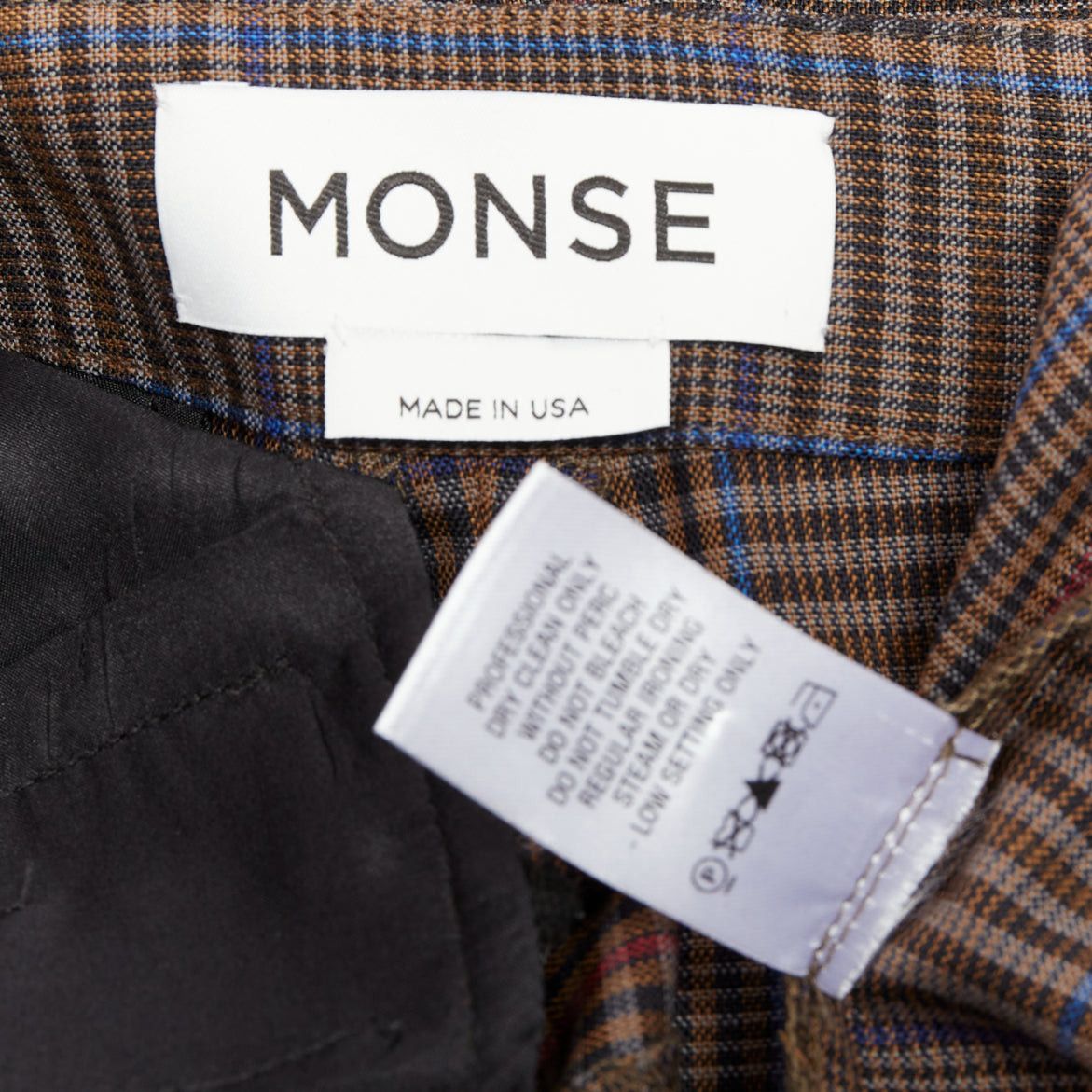 MONSE MONSE brown virgin wool checkered long gold belt wide leg pants US2 S Size 27" / US 4 / IT 40 - 8 Thumbnail