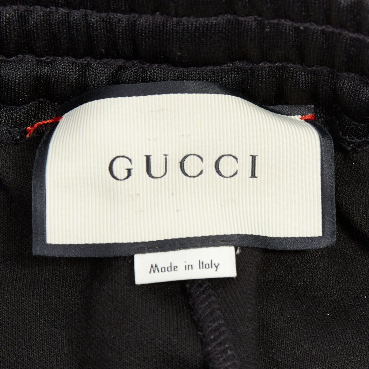 Gucci GUCCI black webbing floral patch zip pocket wide leg joggers Size 28" / US 6 / IT 42 - 8 Thumbnail