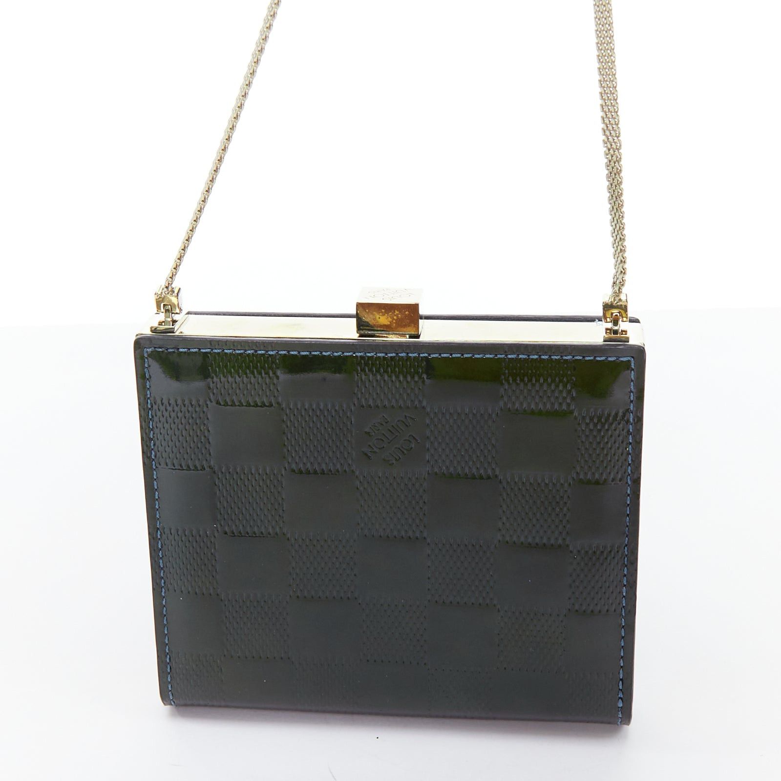 Louis Vuitton LOUIS VUITTON Damier Vernis Ange PM green patent LV crossbody bag Size ONE SIZE - 4 Thumbnail