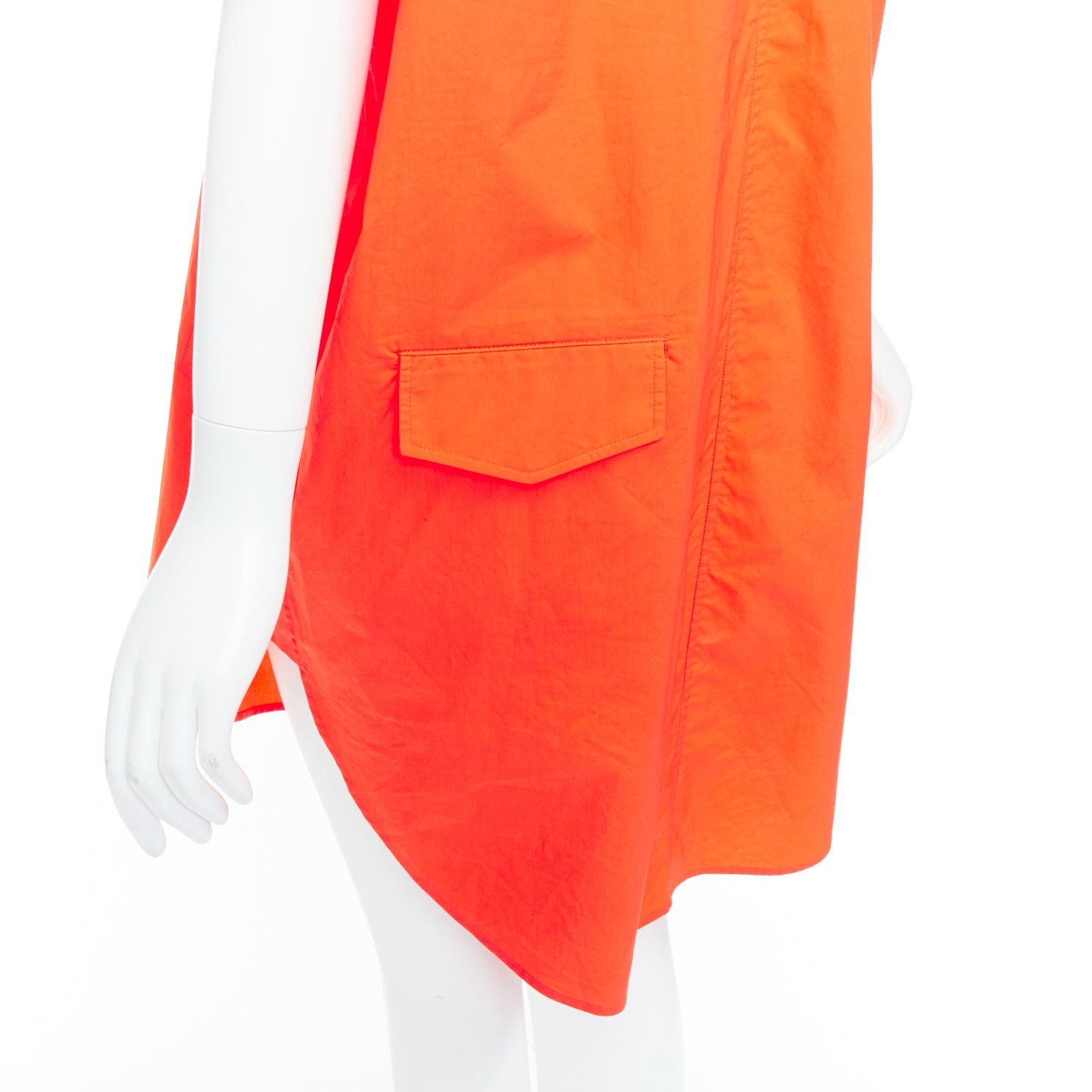 Acne Studios ACNE STUDIOS 2016 Lash Tech Pop neon orange cotton shirt dress FR34 XS Size XS / US 0-2 / IT 36-38 - 7 Thumbnail