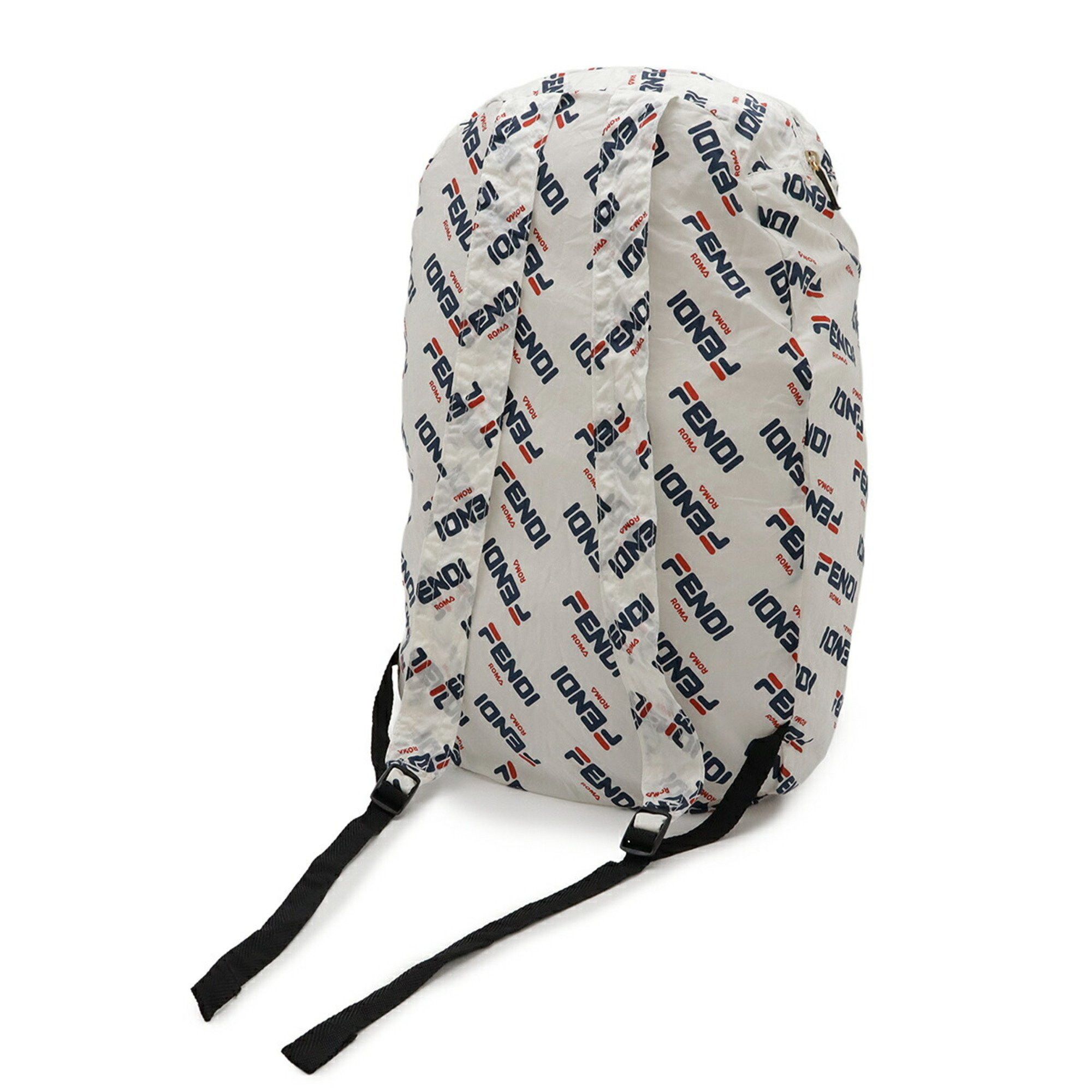 Fendi FENDI Fendimania FILA Collaboration Eco Bag Backpack Rucksack Nylon Leather White Multicolor 23668 Size ONE SIZE - 7 Thumbnail