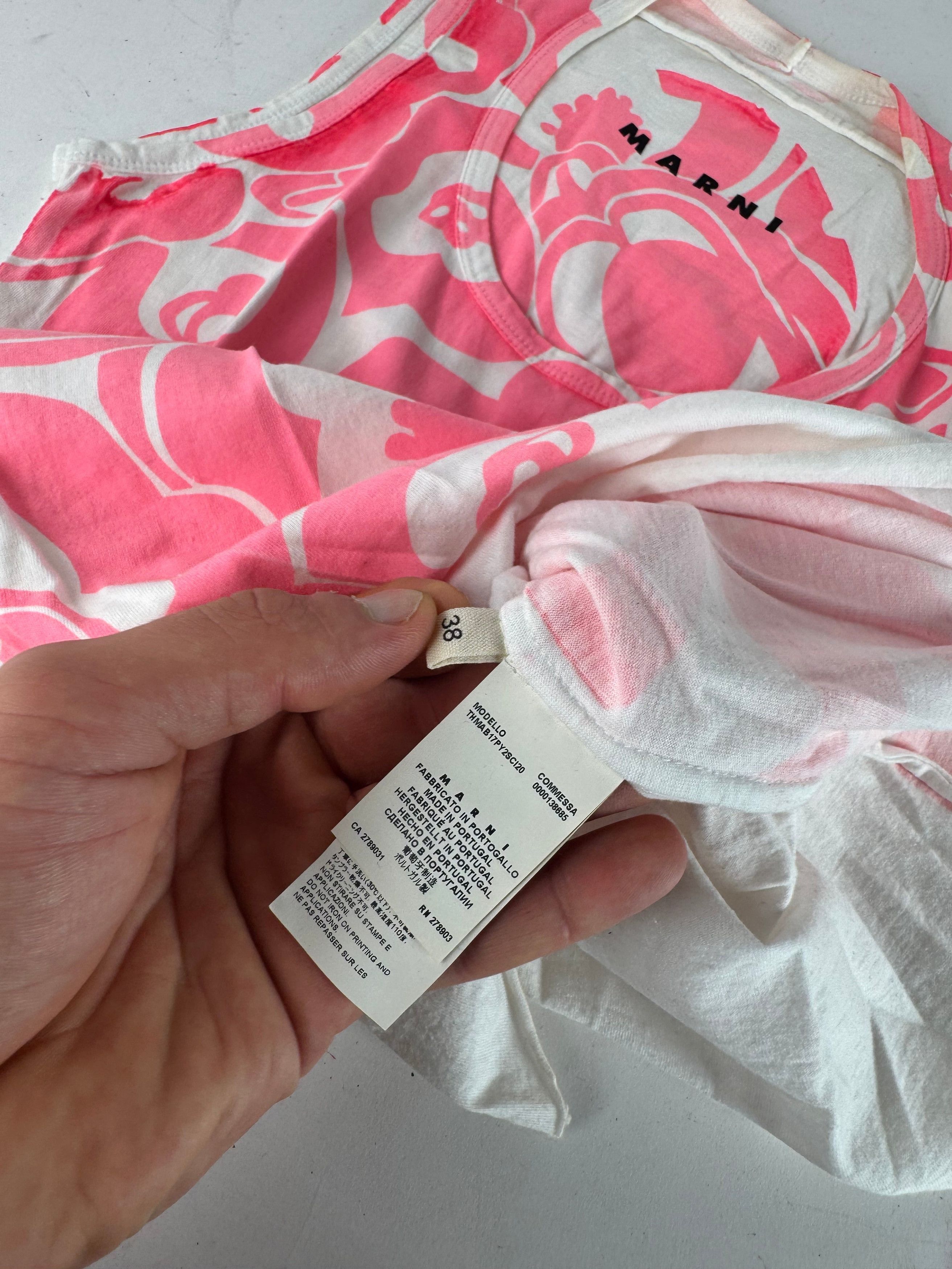 Marni Vintage Top Pink White M Size S / US 4 / IT 40 - 7 Thumbnail