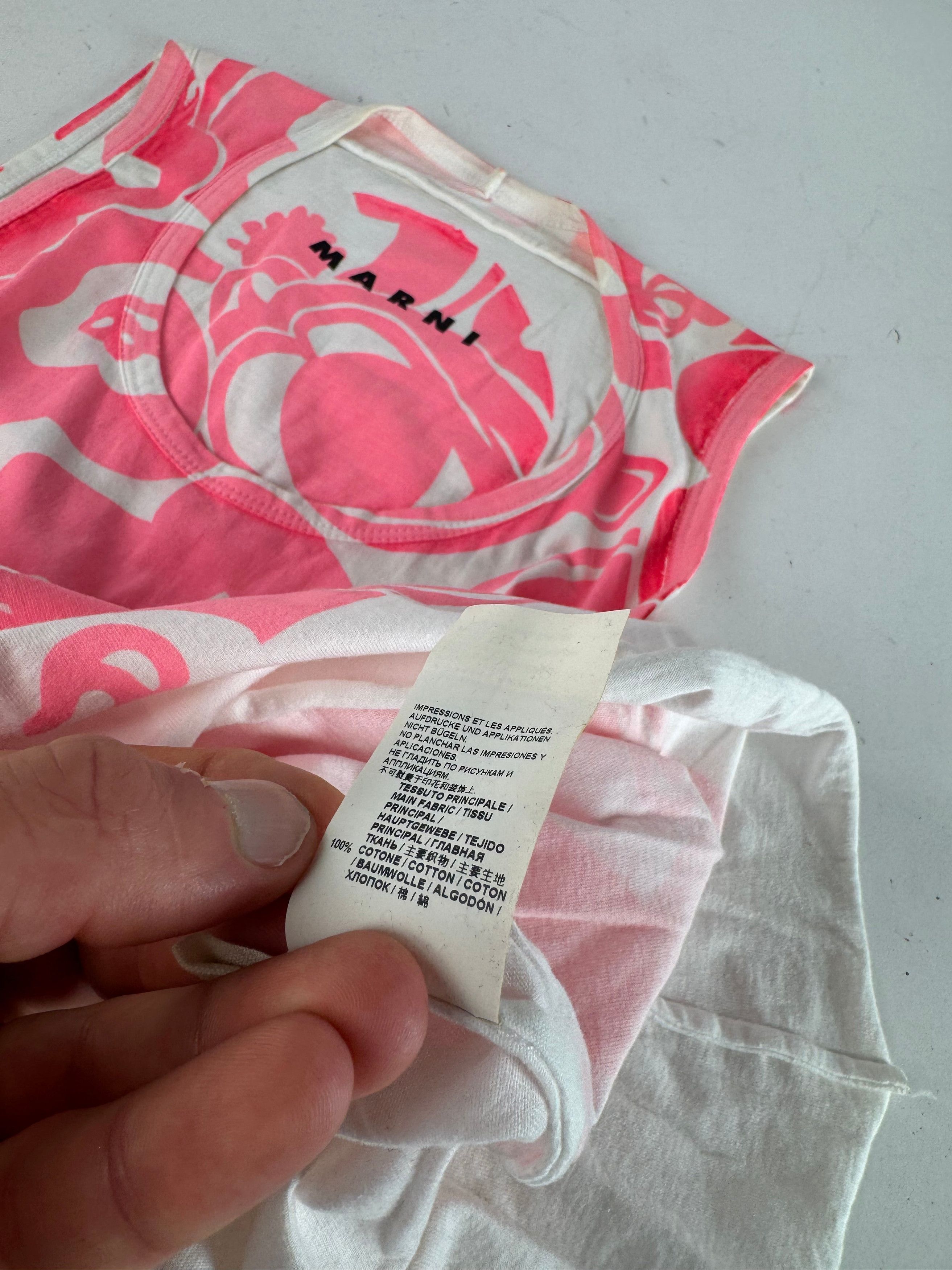Marni Vintage Top Pink White M Size S / US 4 / IT 40 - 9 Thumbnail