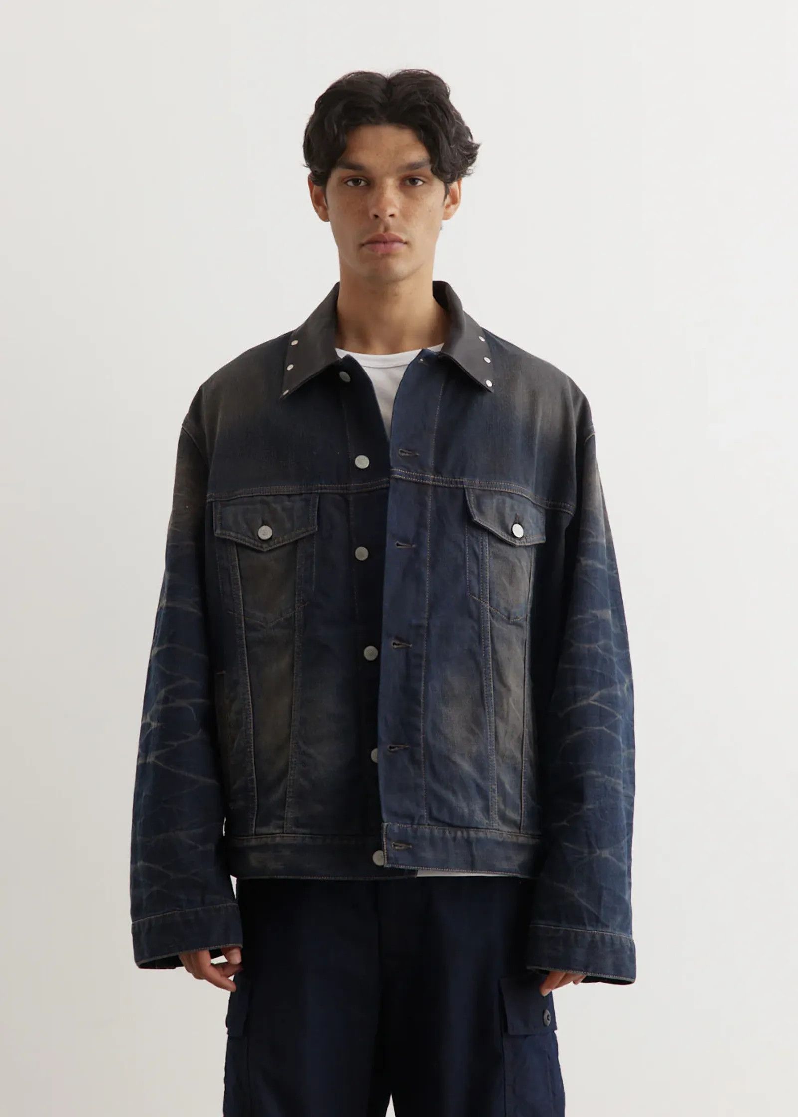 Acne Studios Acne Studios Robert Denim Leather Jacket Size US M / EU 48-50 / 2 - 7 Thumbnail