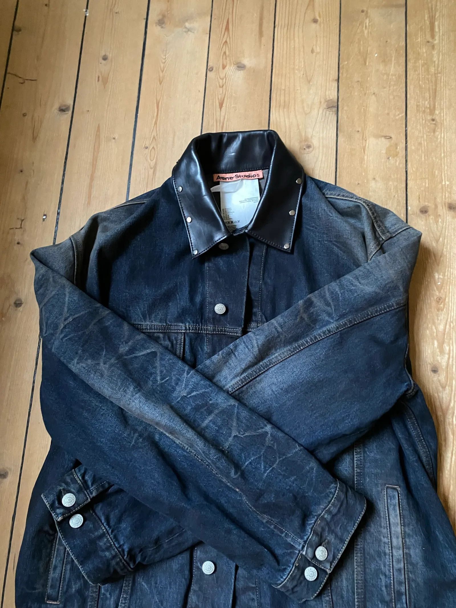 Acne Studios Acne Studios Robert Denim Leather Jacket Size US M / EU 48-50 / 2 - 2 Thumbnail
