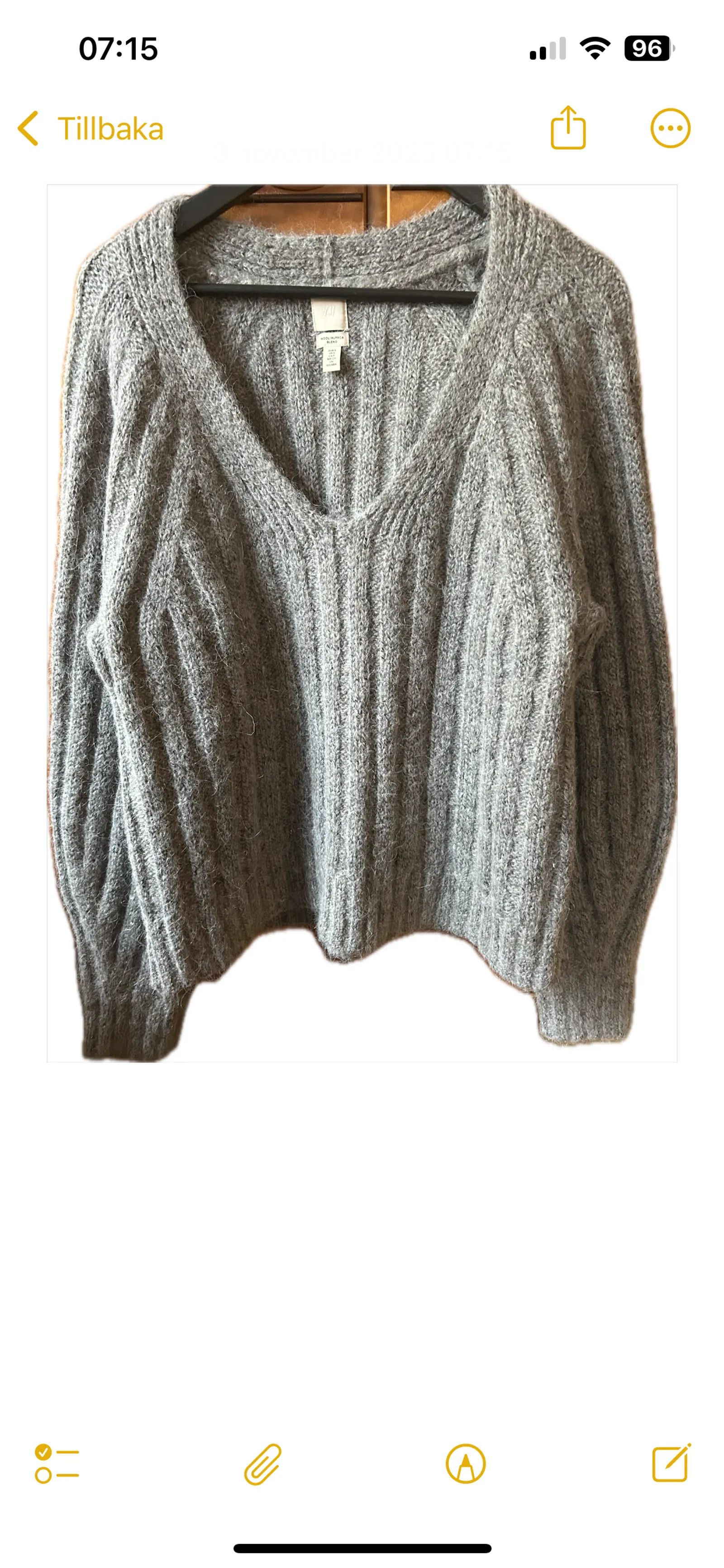 H&M H&M STUDIO Alpaca v-neck Sweater Size S / US 4 / IT 40 - 2 Thumbnail