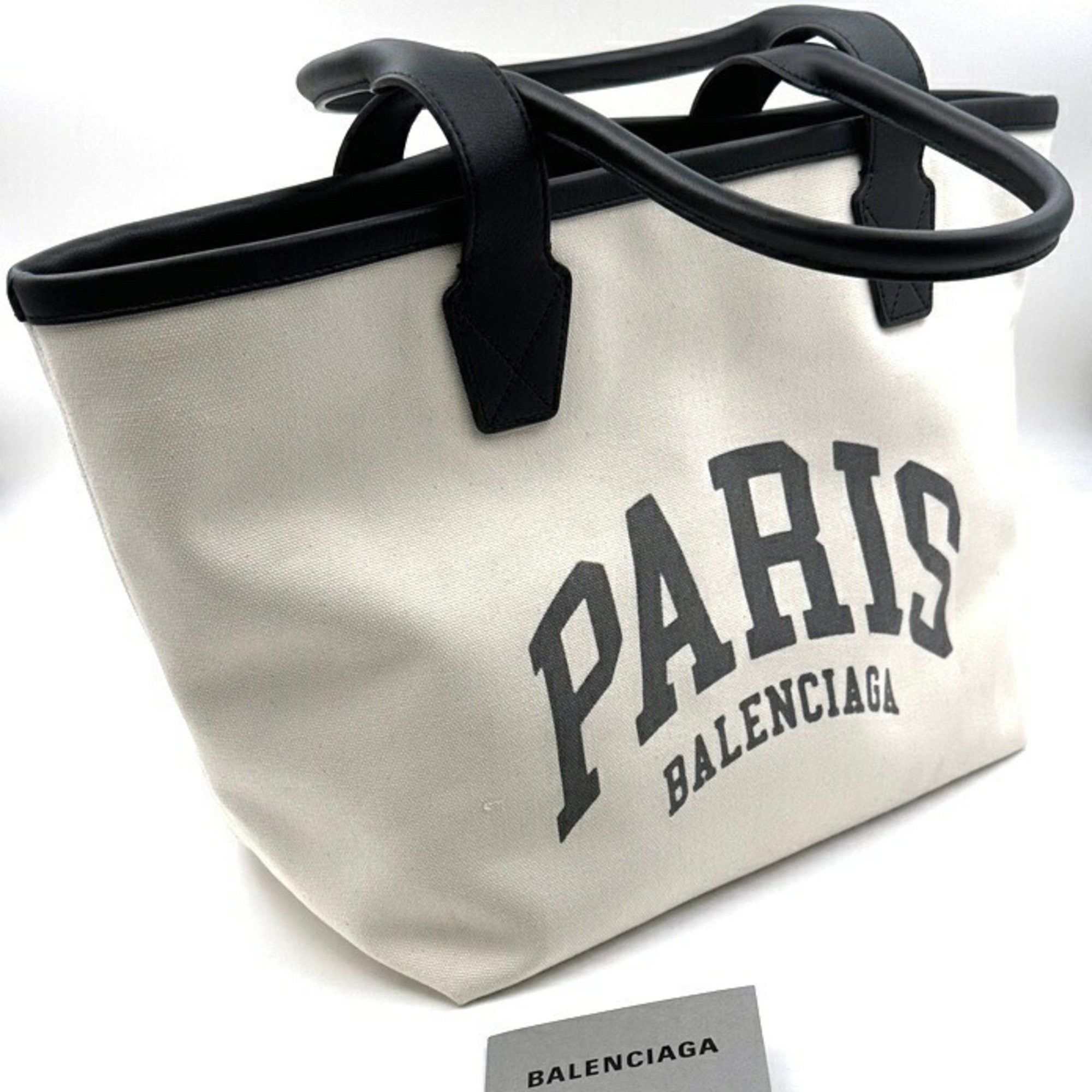 Balenciaga Balenciaga Jumbo Small Tote Bag 692068 Canvas Leather Natural Black S-159204 Size ONE SIZE - 8 Thumbnail