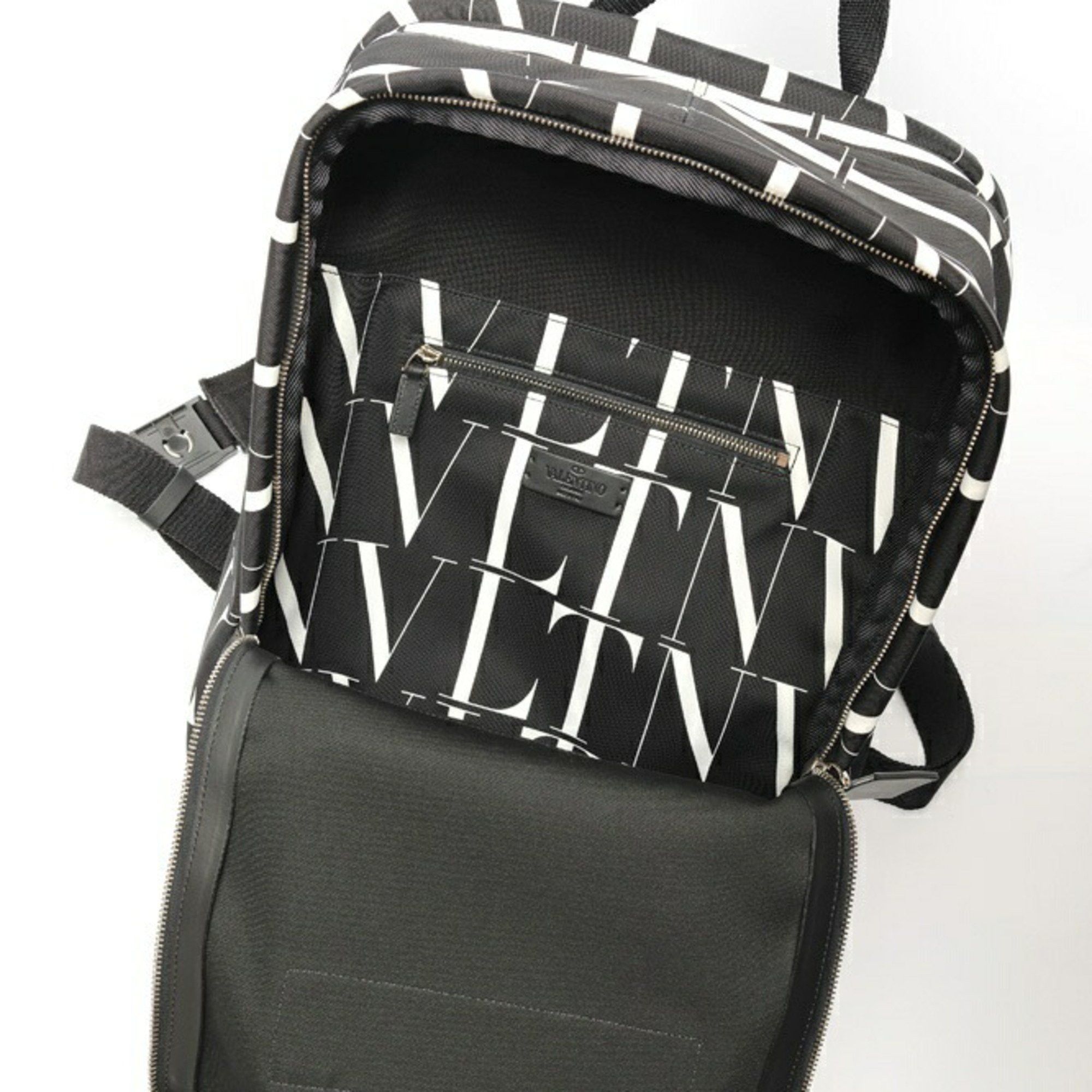 Valentino VLTN Backpack UY2B0964 Nylon Black White S-159191