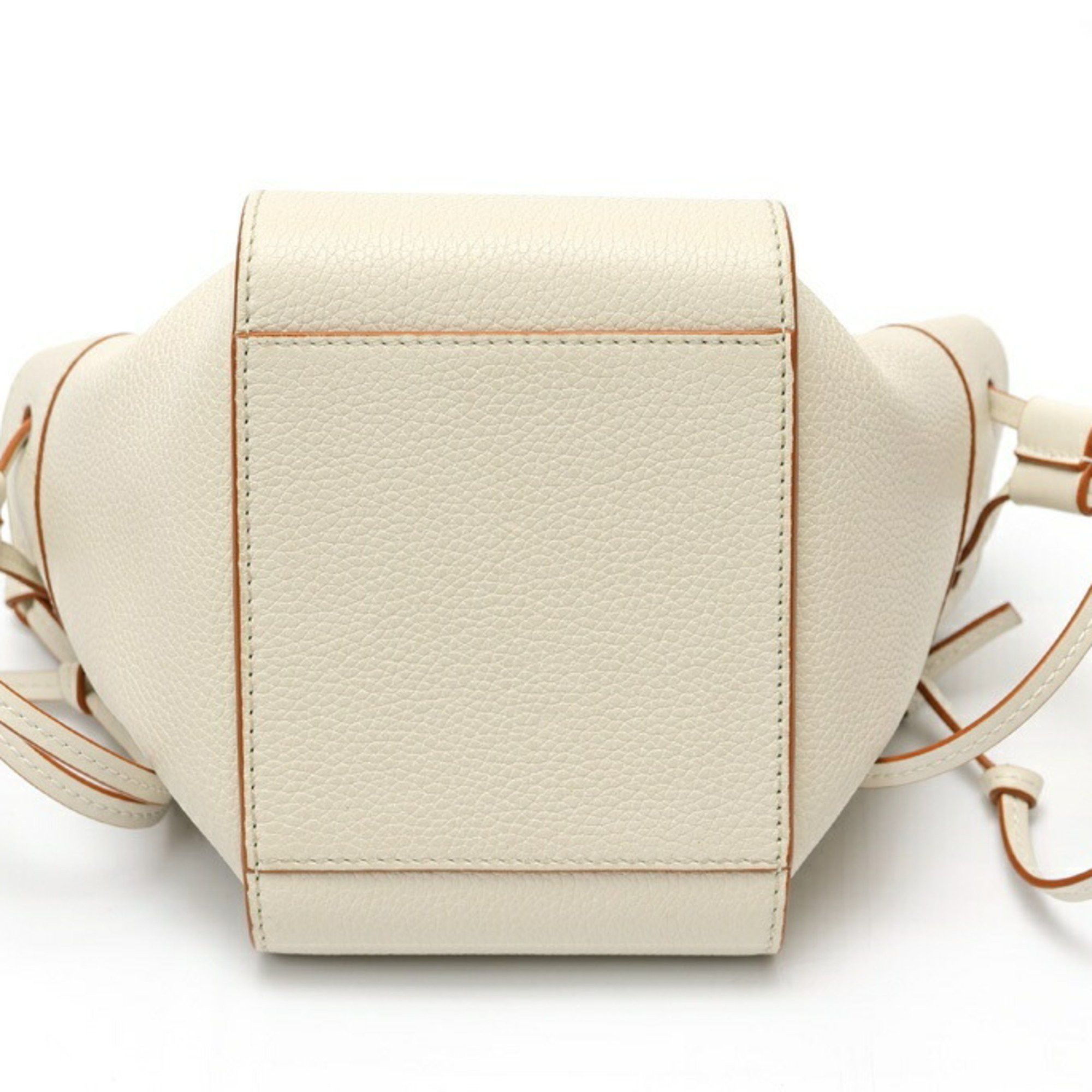 Loewe LOEWE Hammock Drawstring Mini Shoulder Bag A538V07X15 in Soft Grained Calfskin Ivory, S-159192 Size ONE SIZE - 4 Thumbnail