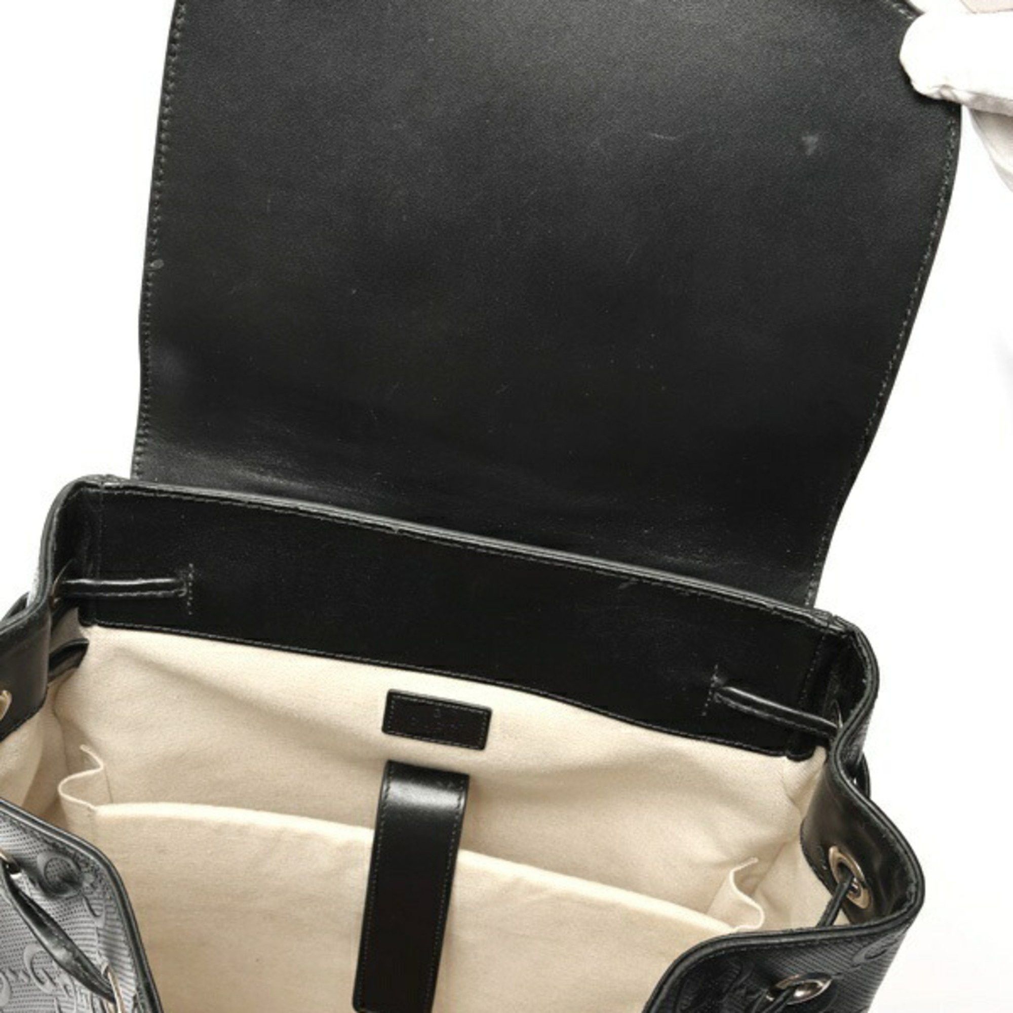Gucci Gucci Embossed GG Large Backpack 625770 in Black Leather (S-159203) Size ONE SIZE - 7 Thumbnail