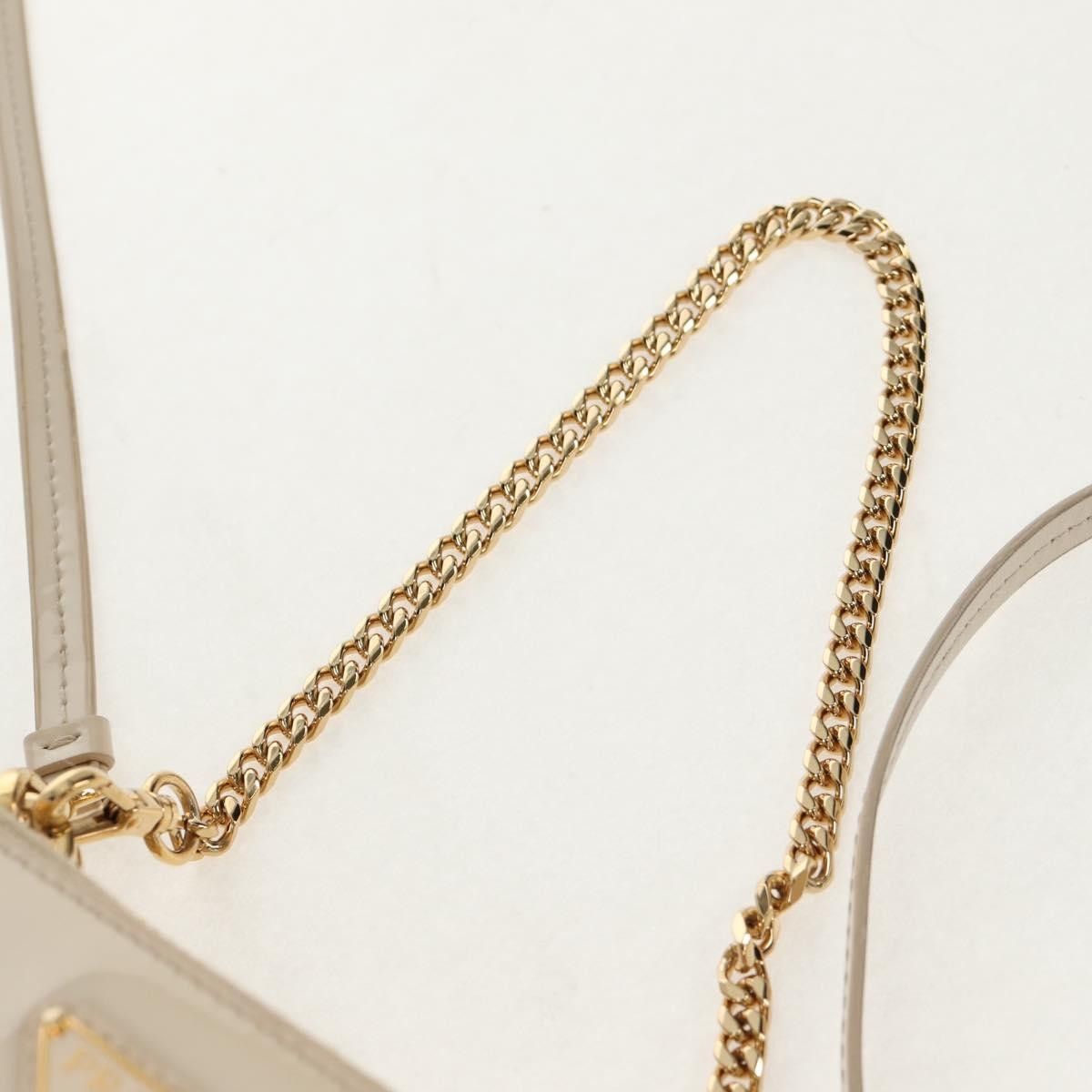Prada Prada Triangle Double Zip Pouch Bag with Chain Patent leather Size ONE SIZE - 14 Thumbnail