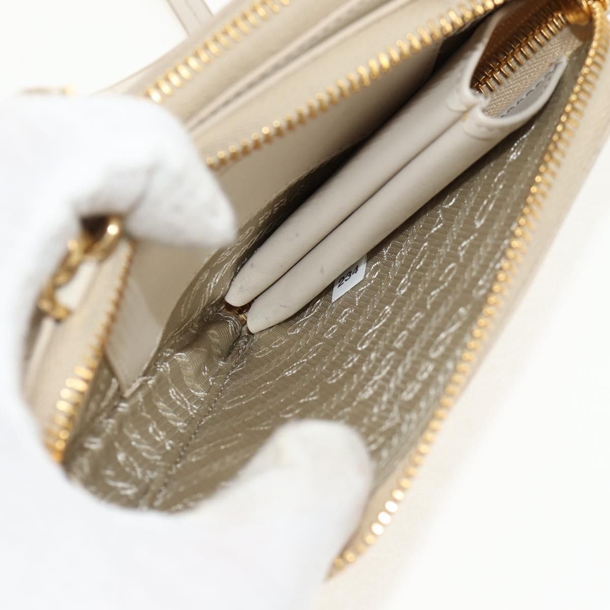 Prada Prada Triangle Double Zip Pouch Bag with Chain Patent leather Size ONE SIZE - 5 Thumbnail