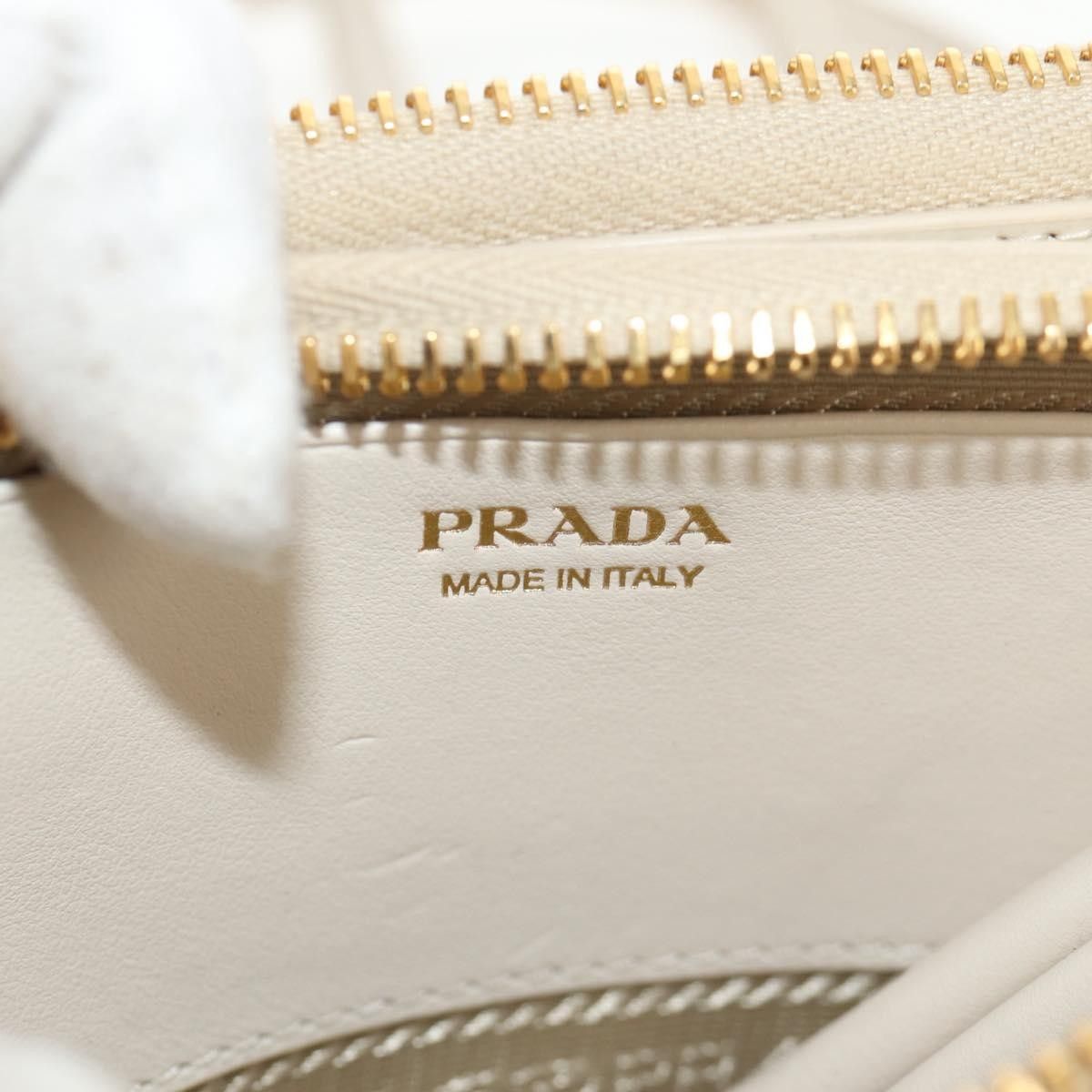 Prada Prada Triangle Double Zip Pouch Bag with Chain Patent leather Size ONE SIZE - 6 Thumbnail