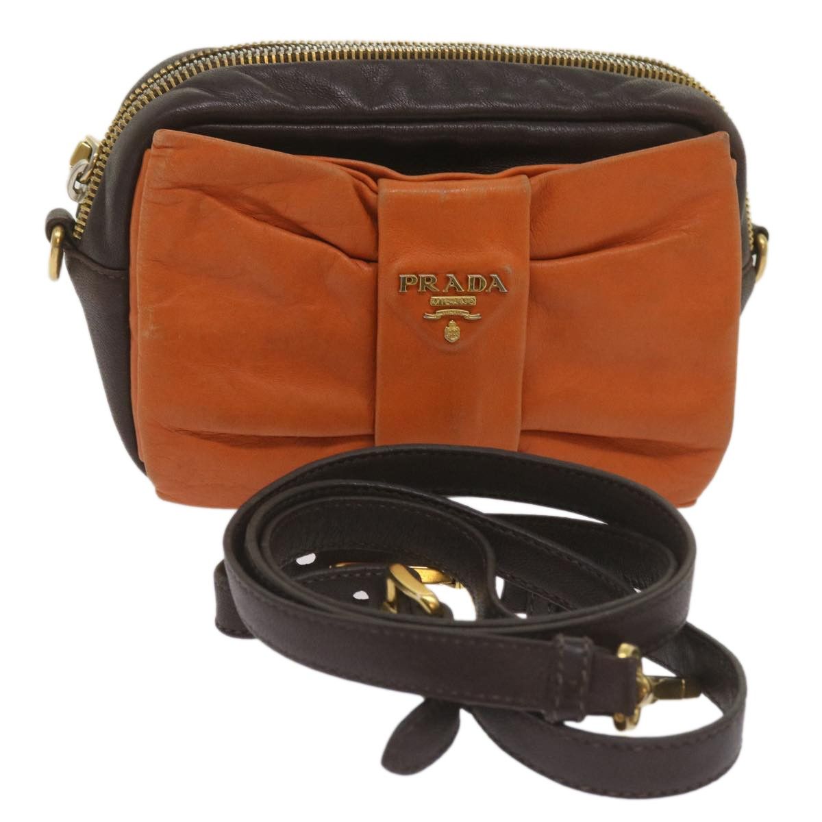 Prada Prada Bow Camera shoulder Bag Leather Size ONE SIZE - 18 Thumbnail