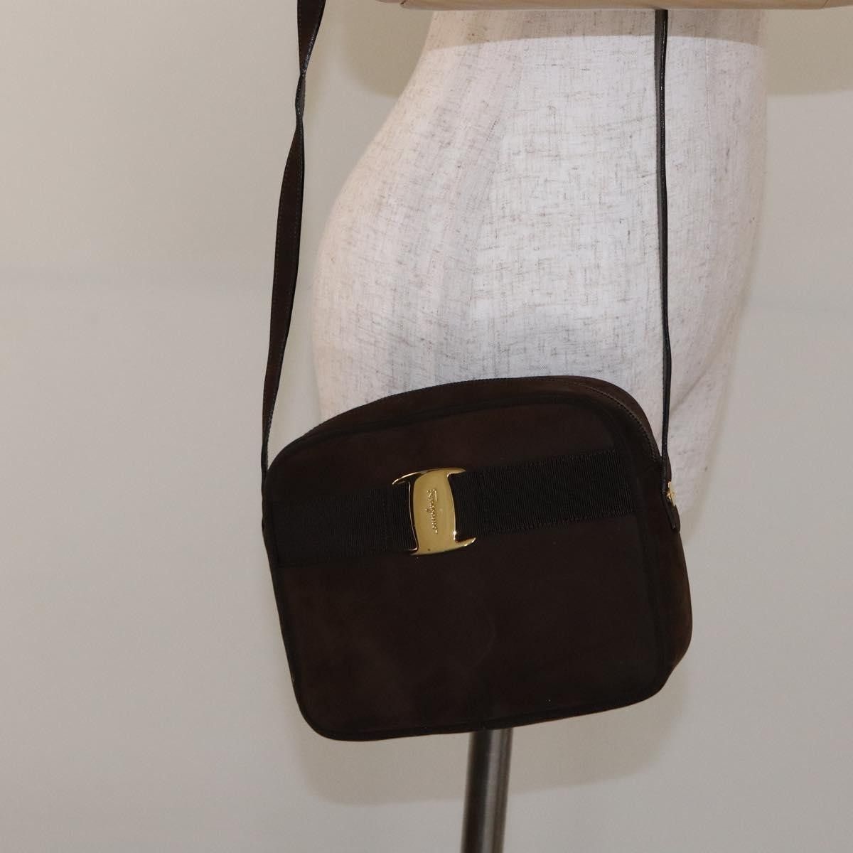 Salvatore Ferragamo Salvatore Ferragamo Vala Shoulder Bag Suede Size ONE SIZE - 13 Thumbnail