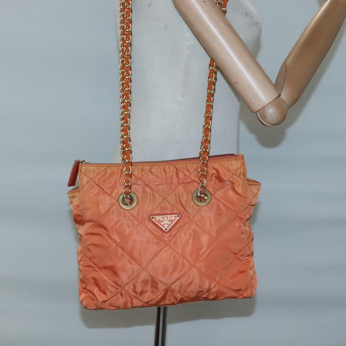 Prada Prada Chain Shoulder Bag Quilted Tessuto Size ONE SIZE - 14 Thumbnail