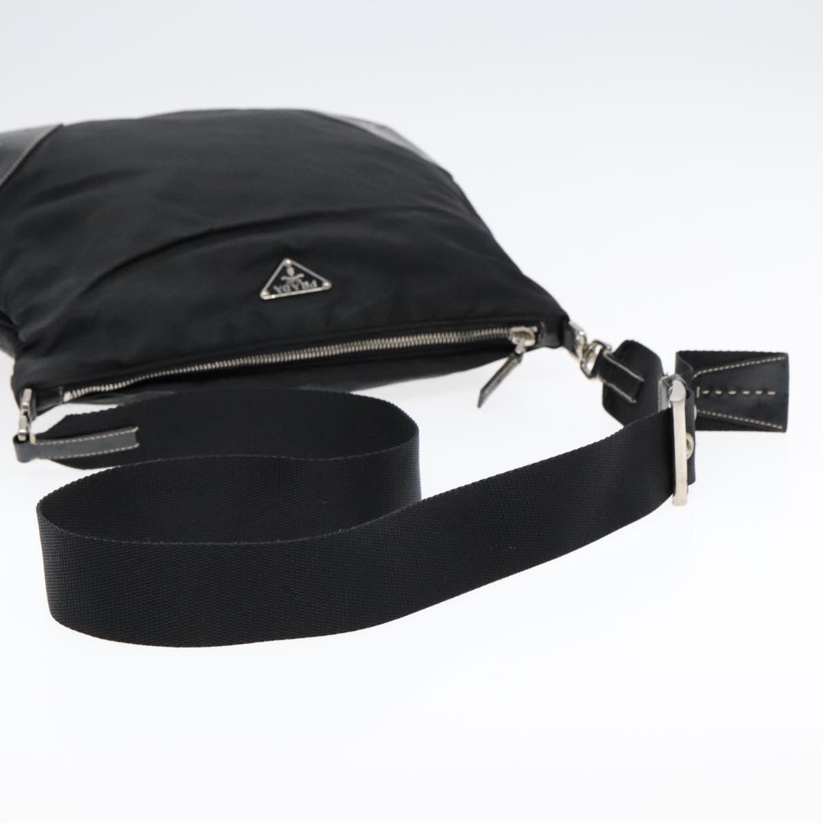 Prada Prada Zip Messenger Bag Tessuto with Leather Size ONE SIZE - 9 Thumbnail