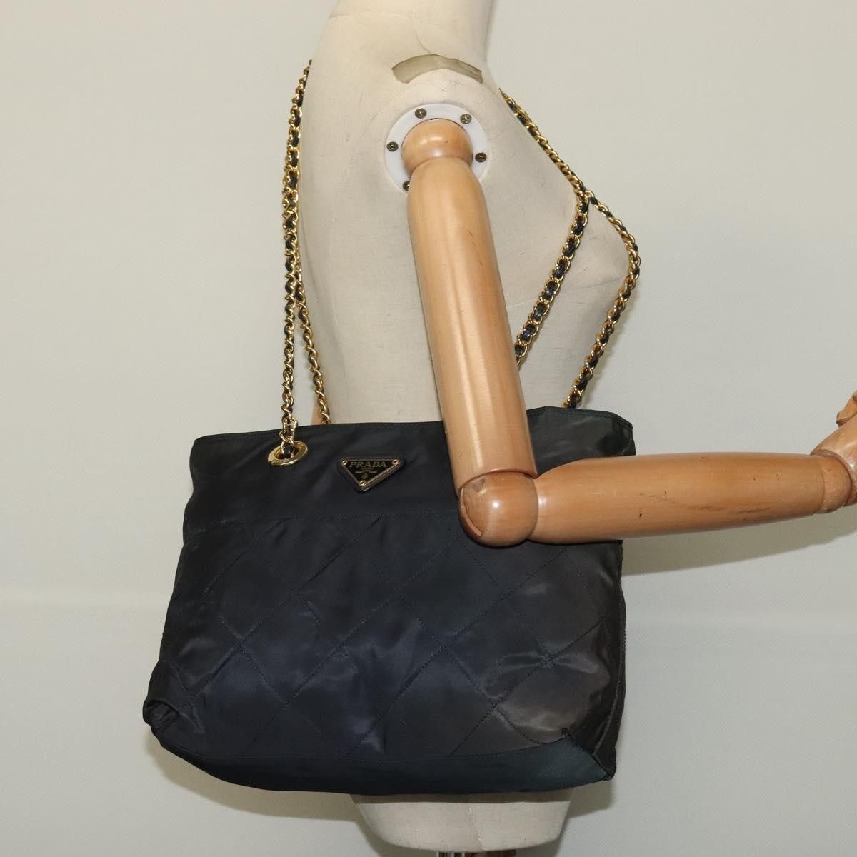 Prada Prada Chain Shoulder Bag Quilted Tessuto Size ONE SIZE - 15 Thumbnail