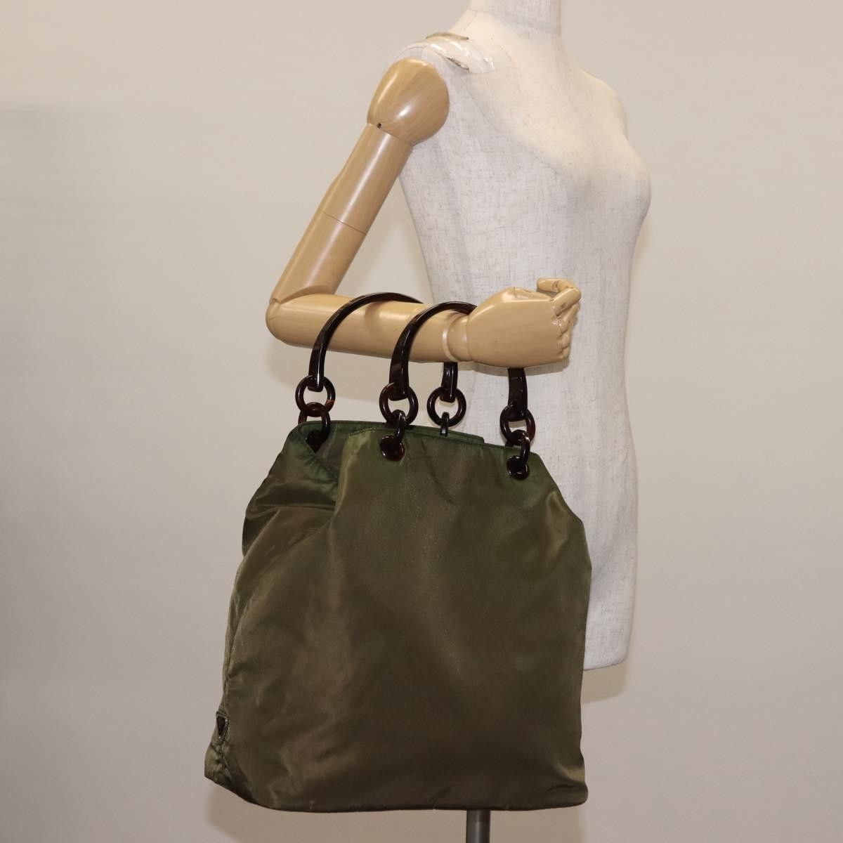 Prada Prada Resin Handle Tote Tessuto Size ONE SIZE - 16 Thumbnail