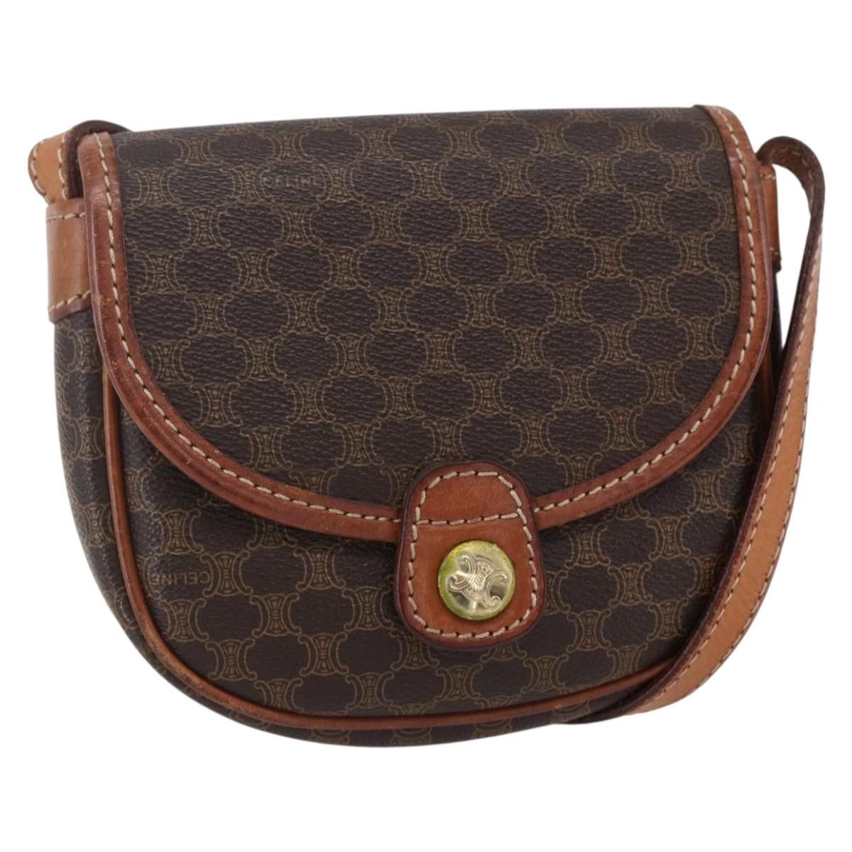 Celine Celine Vintage Macadam Shoulder Bag Canvas and Leather Size ONE SIZE - 18 Thumbnail